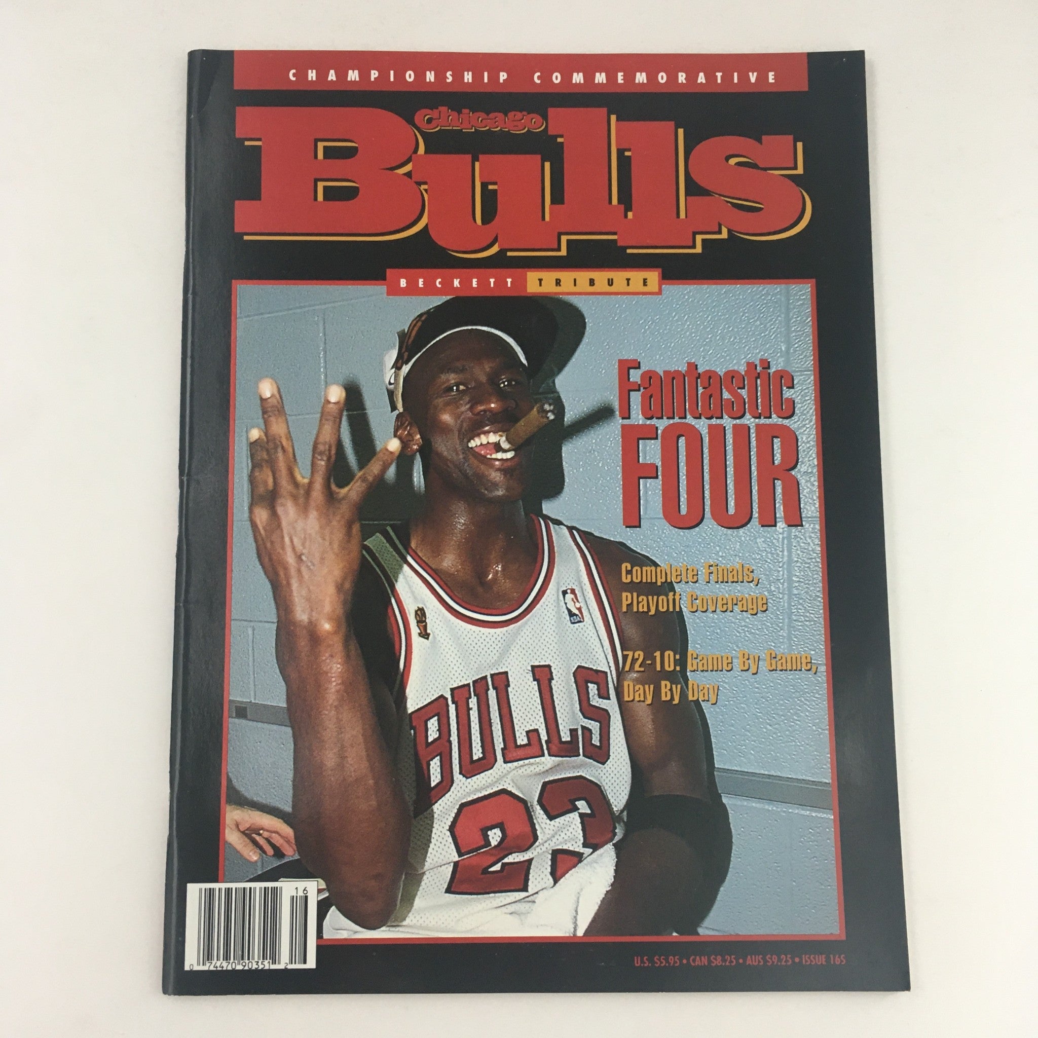 Beckett Tribute Magazine 1996 #165 Chicago Bulls' Michael Jordan, No Label VG