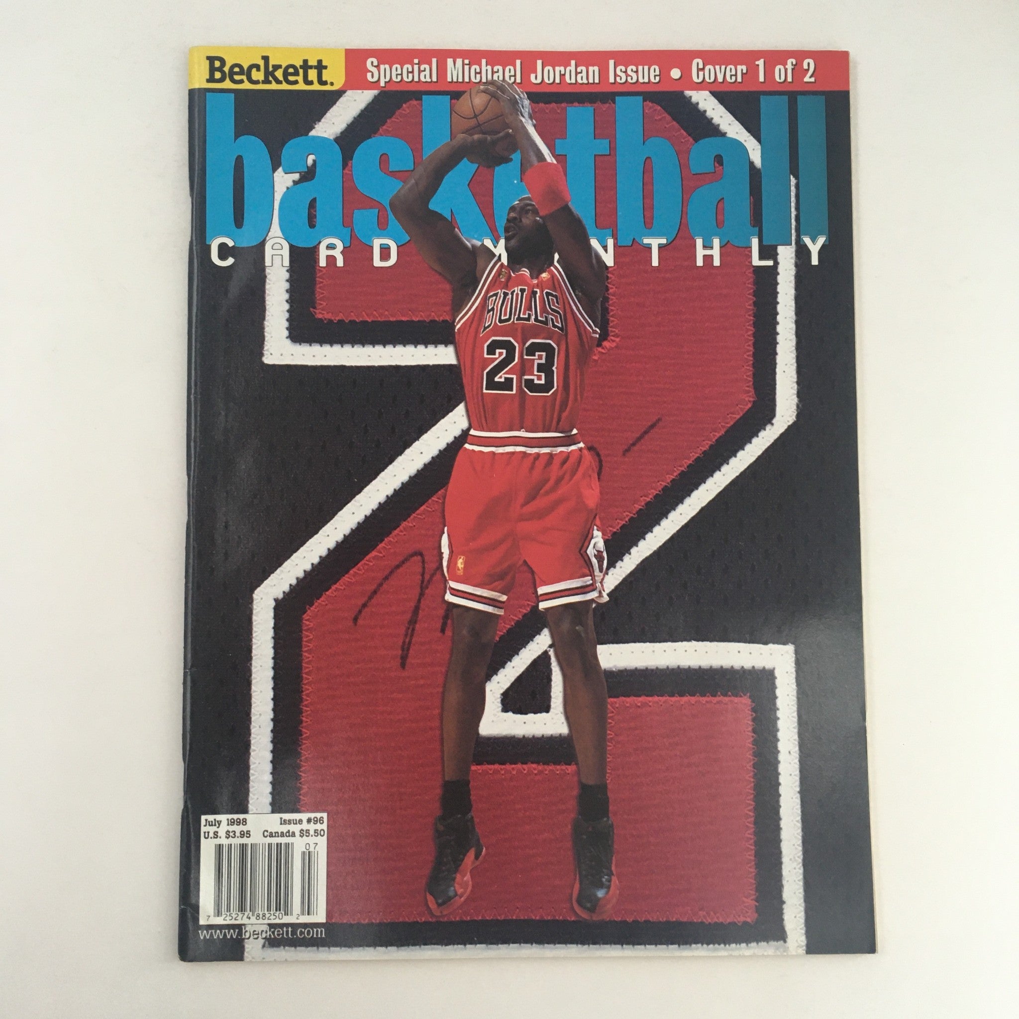 Beckett Basketball Card Monthly July 1998 Michael Jordan Cover 1, No Label VG