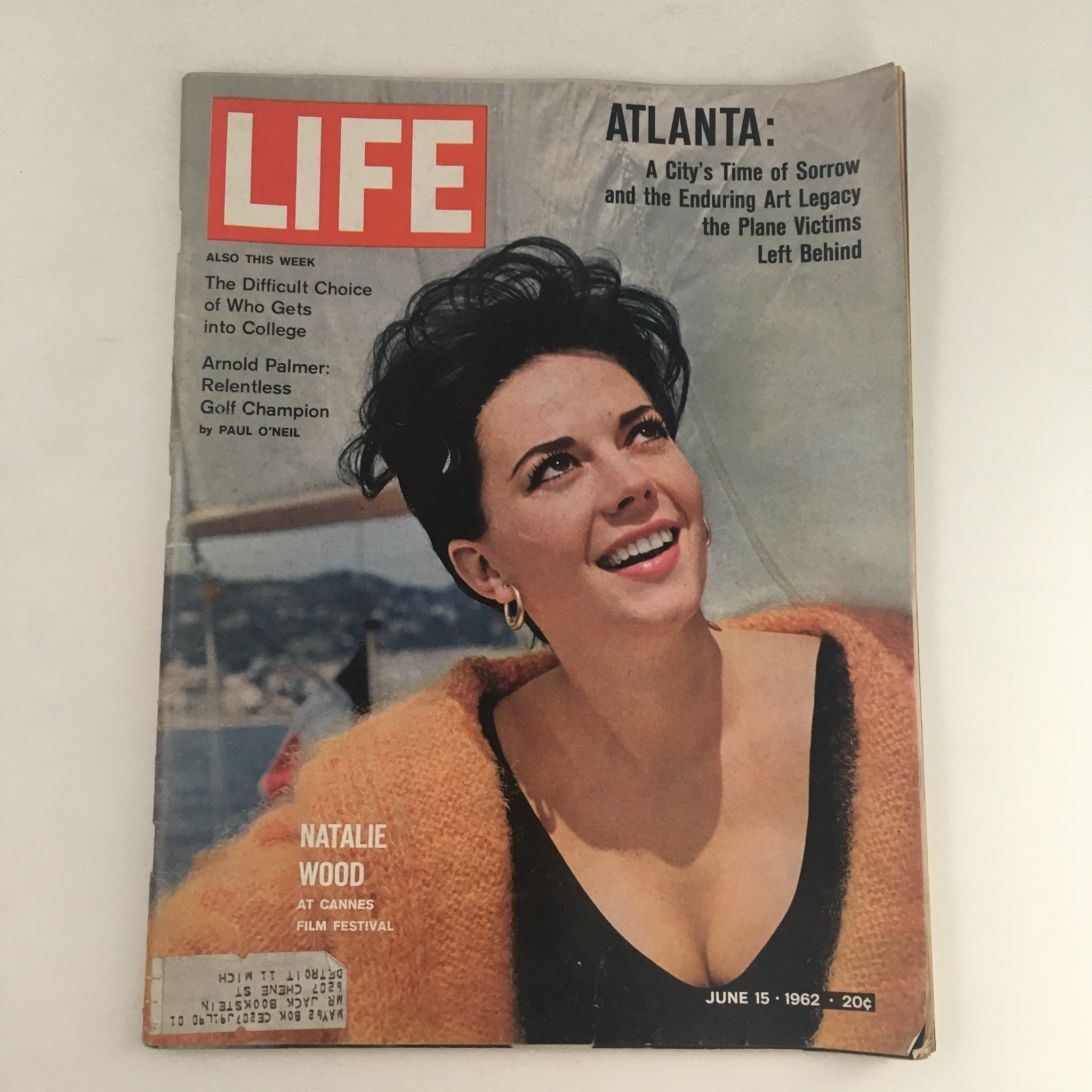Life Magazine June 15, 1962 featuring Natalie Wood at Cannes Film Festival, showcasing the glamorous actress on the cover.