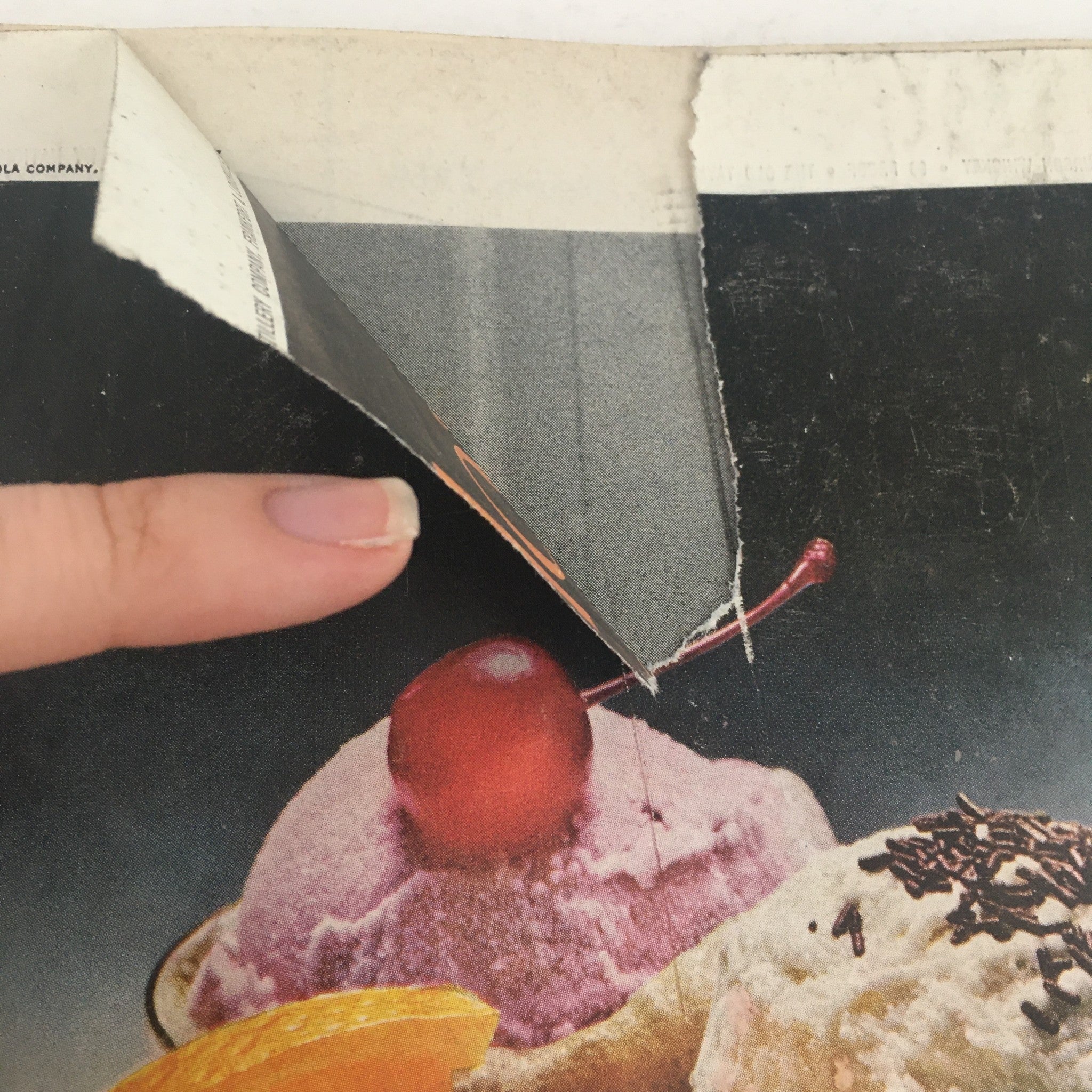 Close-up of a damaged corner of the Life Magazine June 15, 1962, highlighting wear and tear on the collectible magazine featuring Natalie Wood.