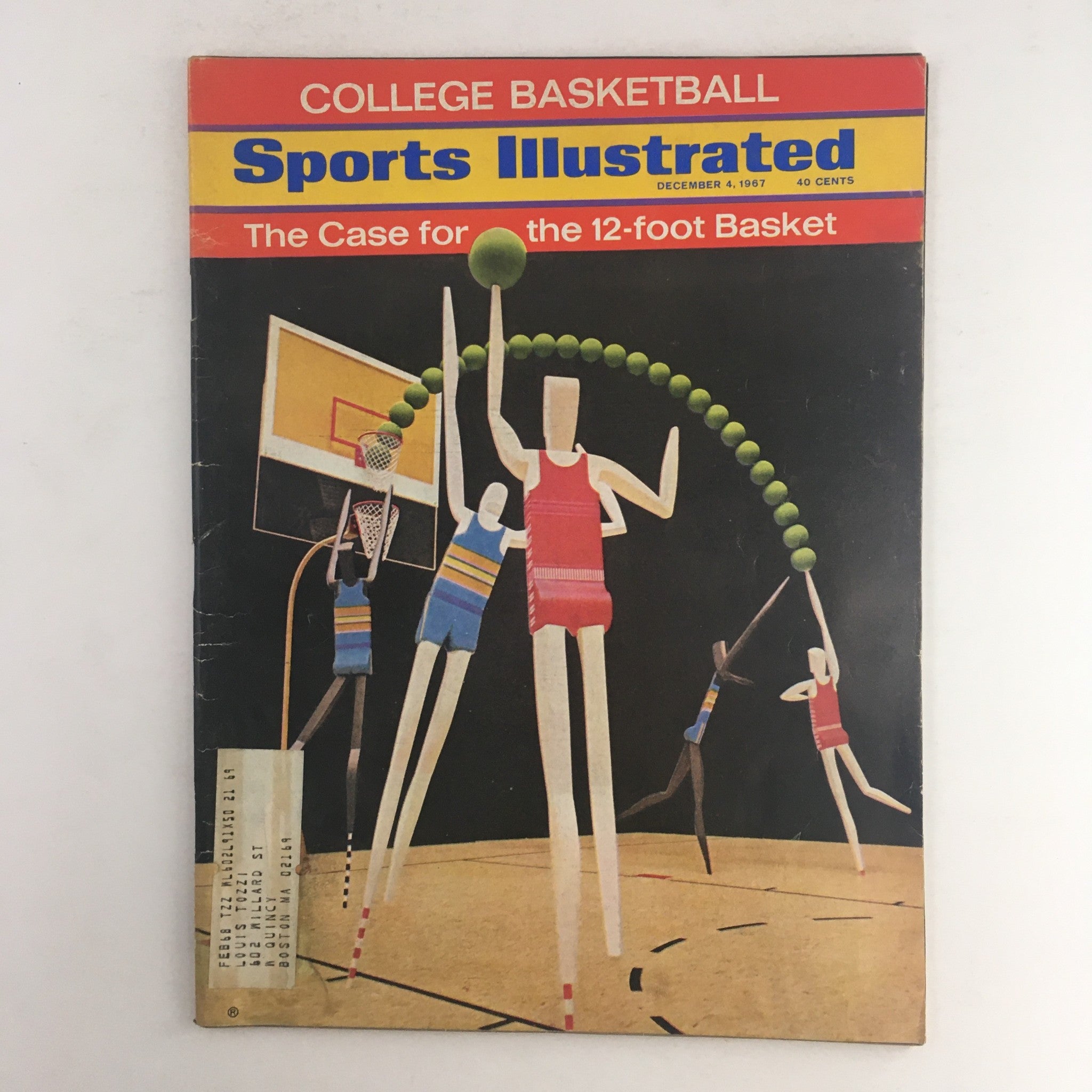 Sports Illustrated Magazine December 4 1967 The Case For The 12-Foot Basket