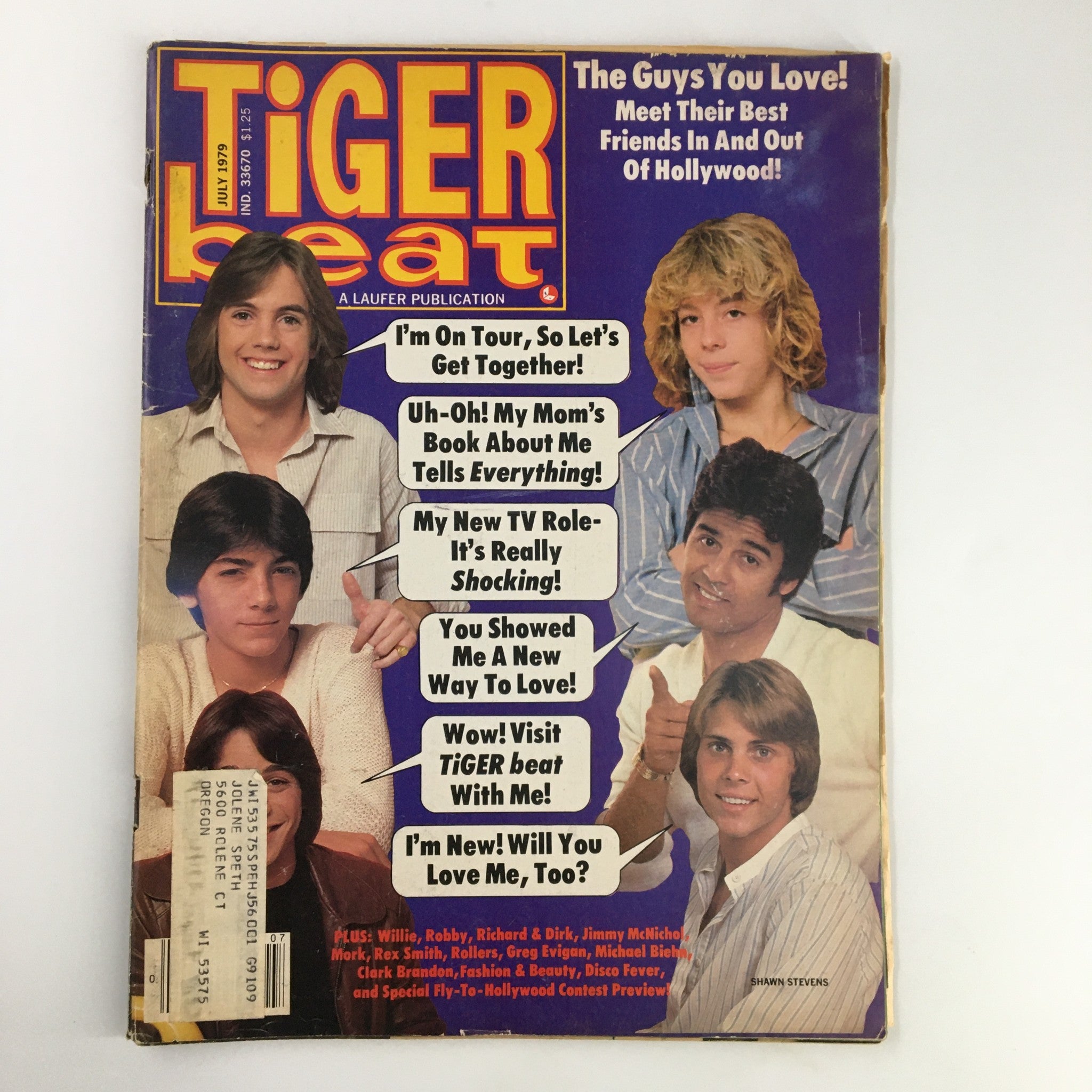 VTG Tiger Beat Magazine July 1979 Scott Baio, Tony Danza & Erik Estrada No Label