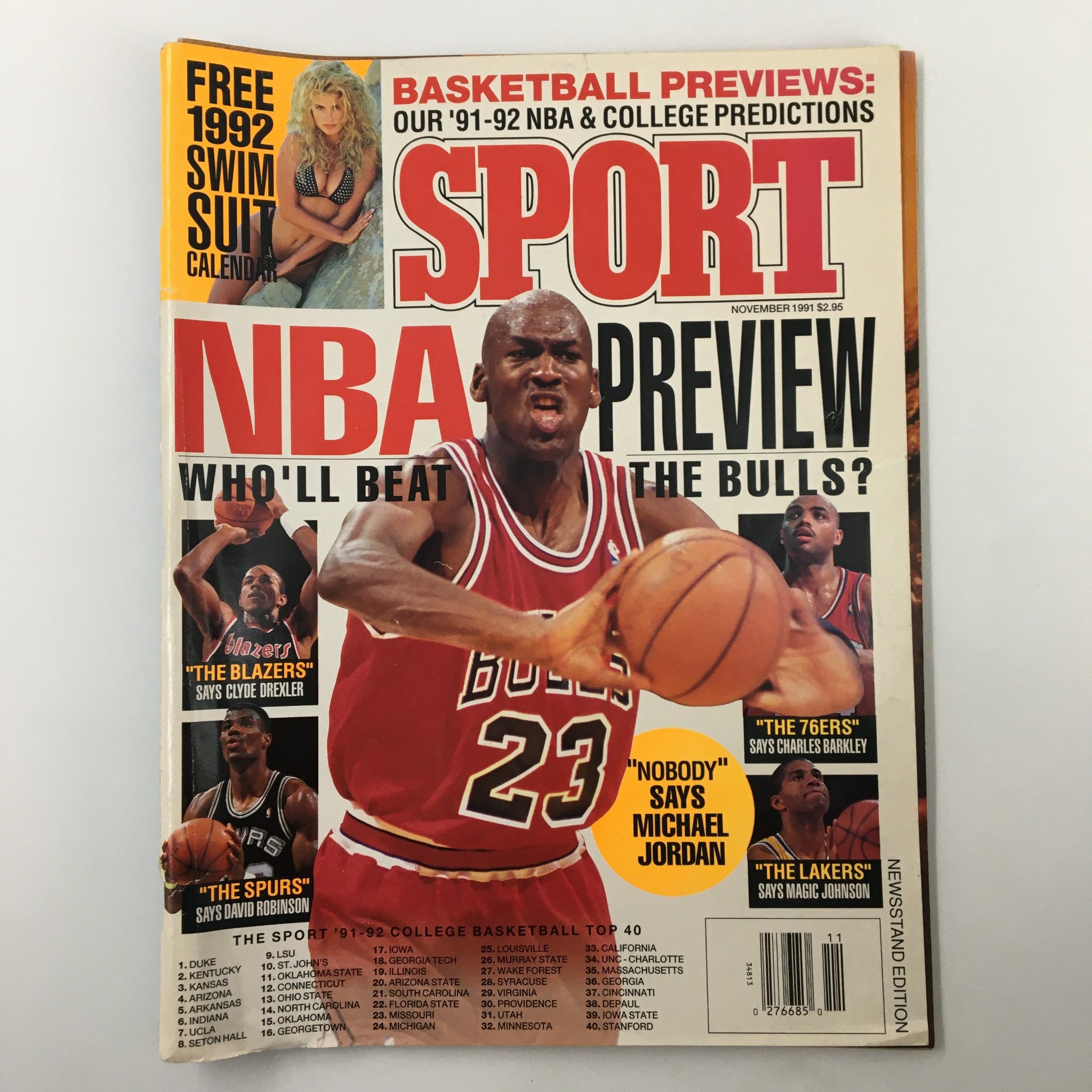 Sport NBA Preview Magazine November 1991 Michael Jordan and Charles Barkley