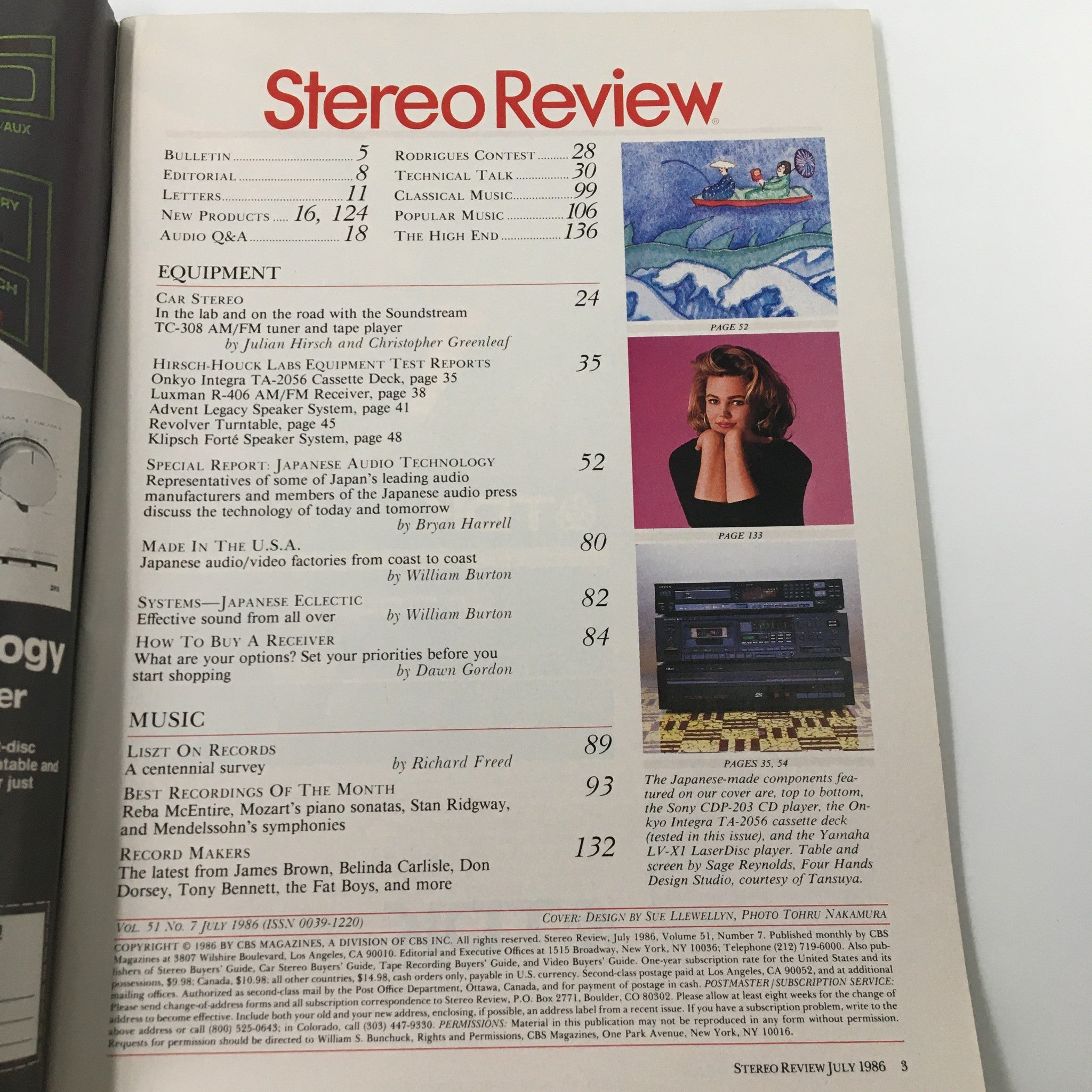 VTG Stereo Review Magazine July 1986 Special Japanese Audio Technology