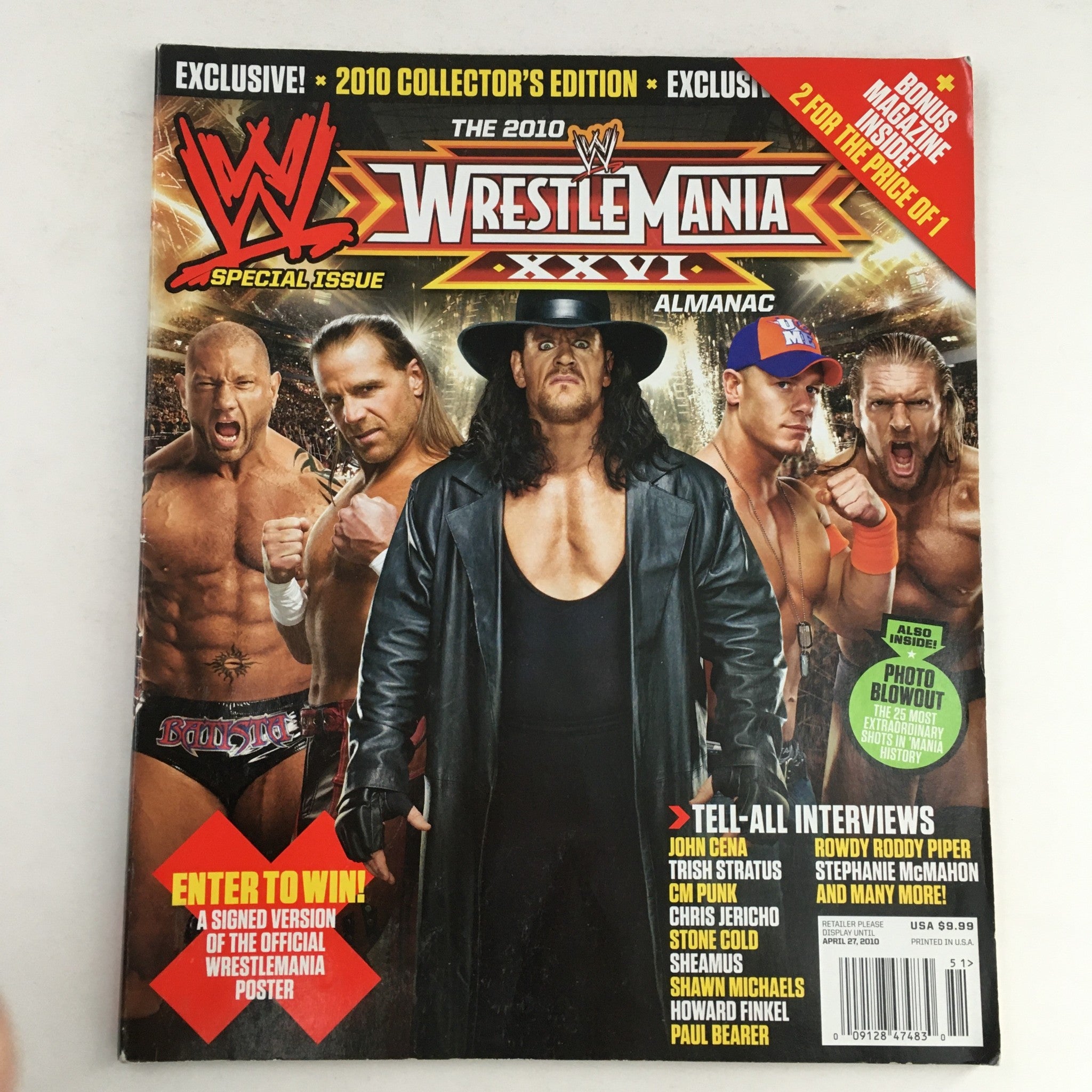 WWF Magazine 2010 Wrestle Mania XXVI Almanac Undertaker & John Cena program