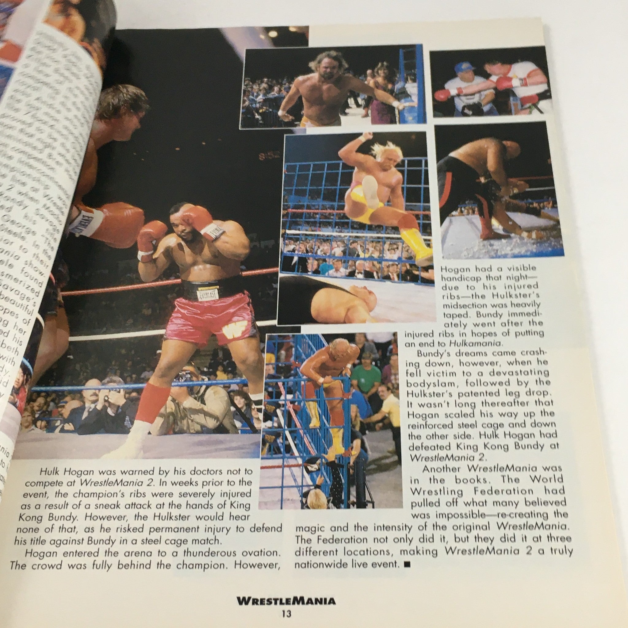 WWF Magazine 2000 Wrestle Mania Hulk Hogan, The Rock & Bam Bam Bigelow, No Label