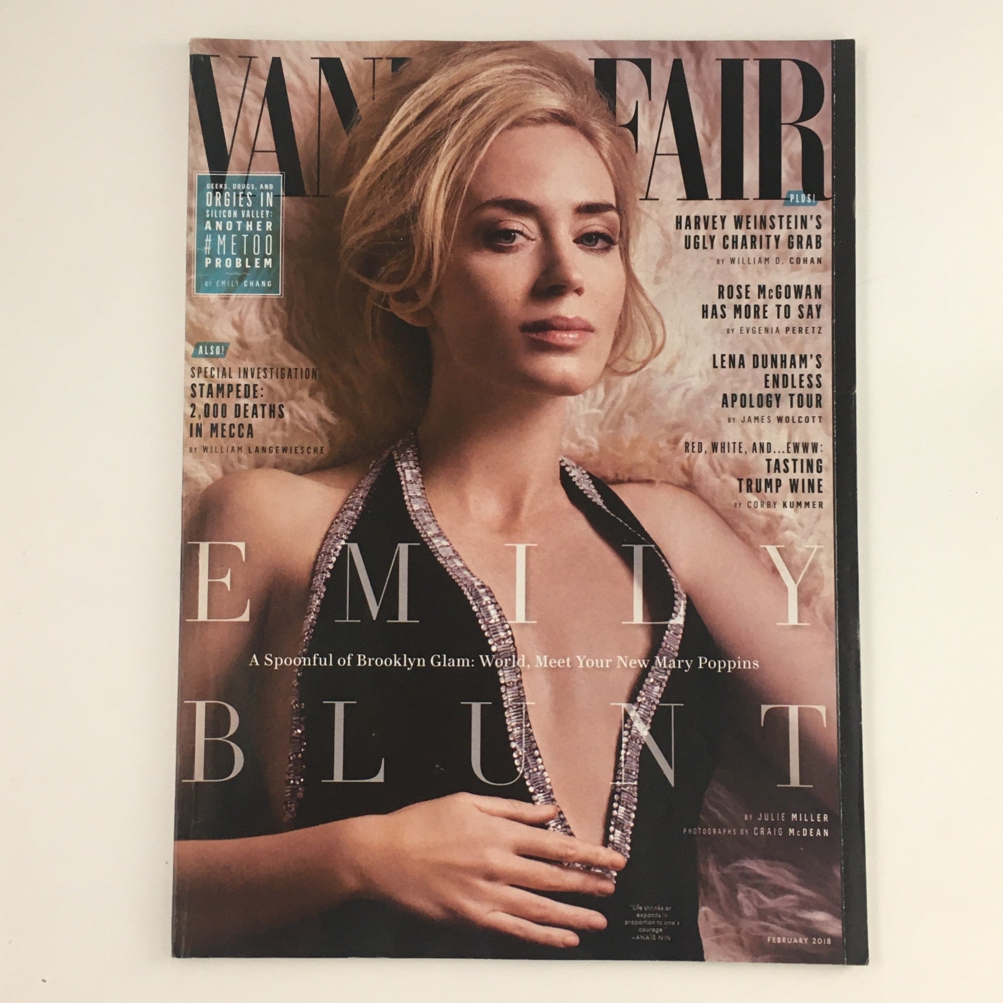 Vanity Fair Magazine February 2018 Emily Blunt is Mary Poppins, No Label VG