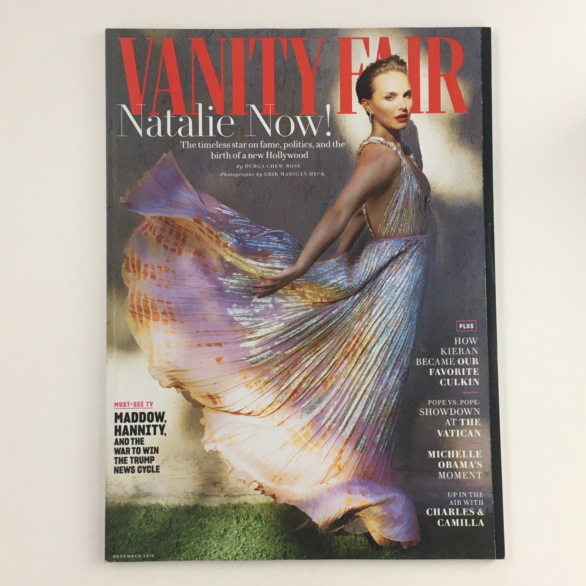 Vanity Fair Magazine December 2018 Natalie Portman & Michelle Obama, No Label VG