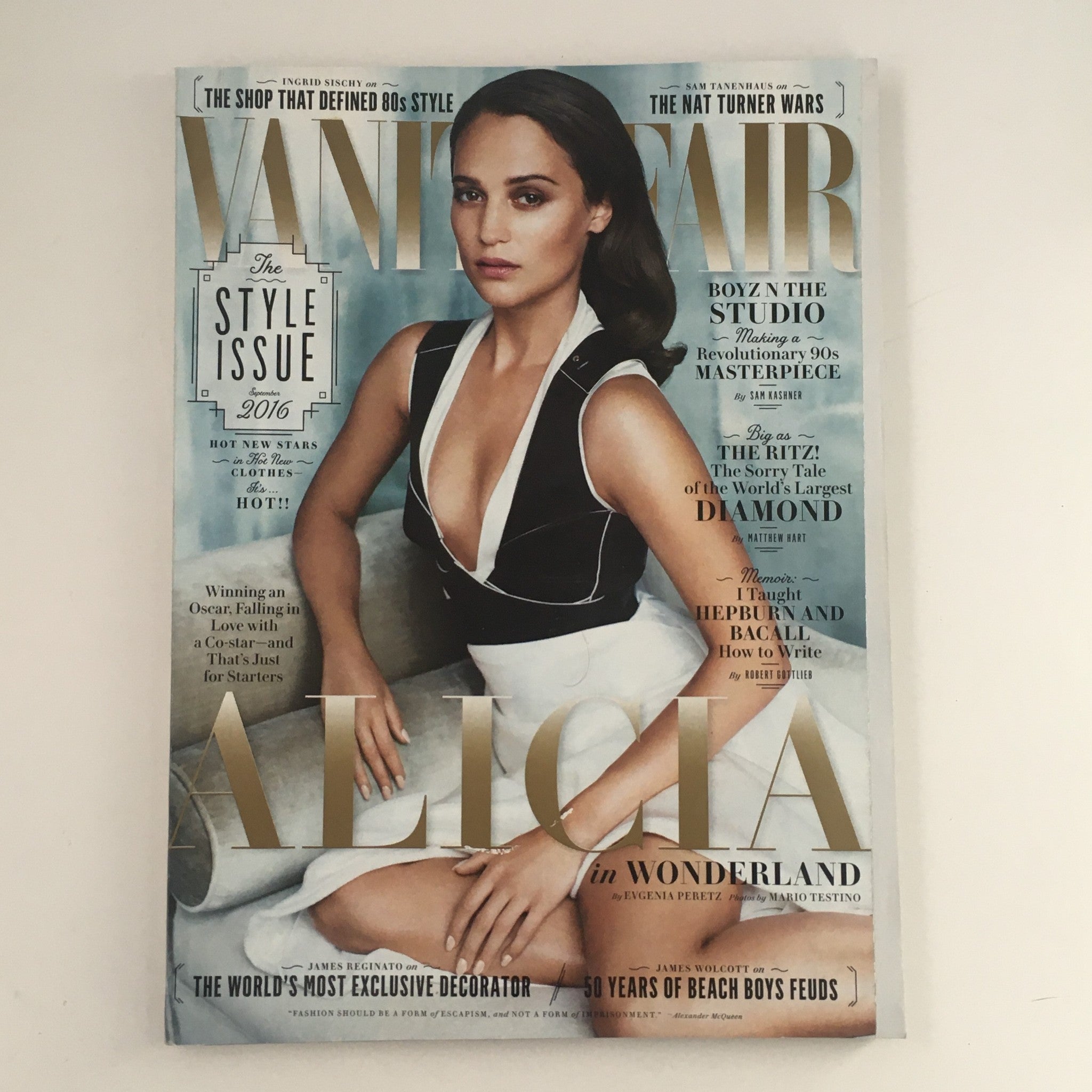 Vanity Fair Magazine September 2016 Alicia Vikander in Wonderland, No Label VG