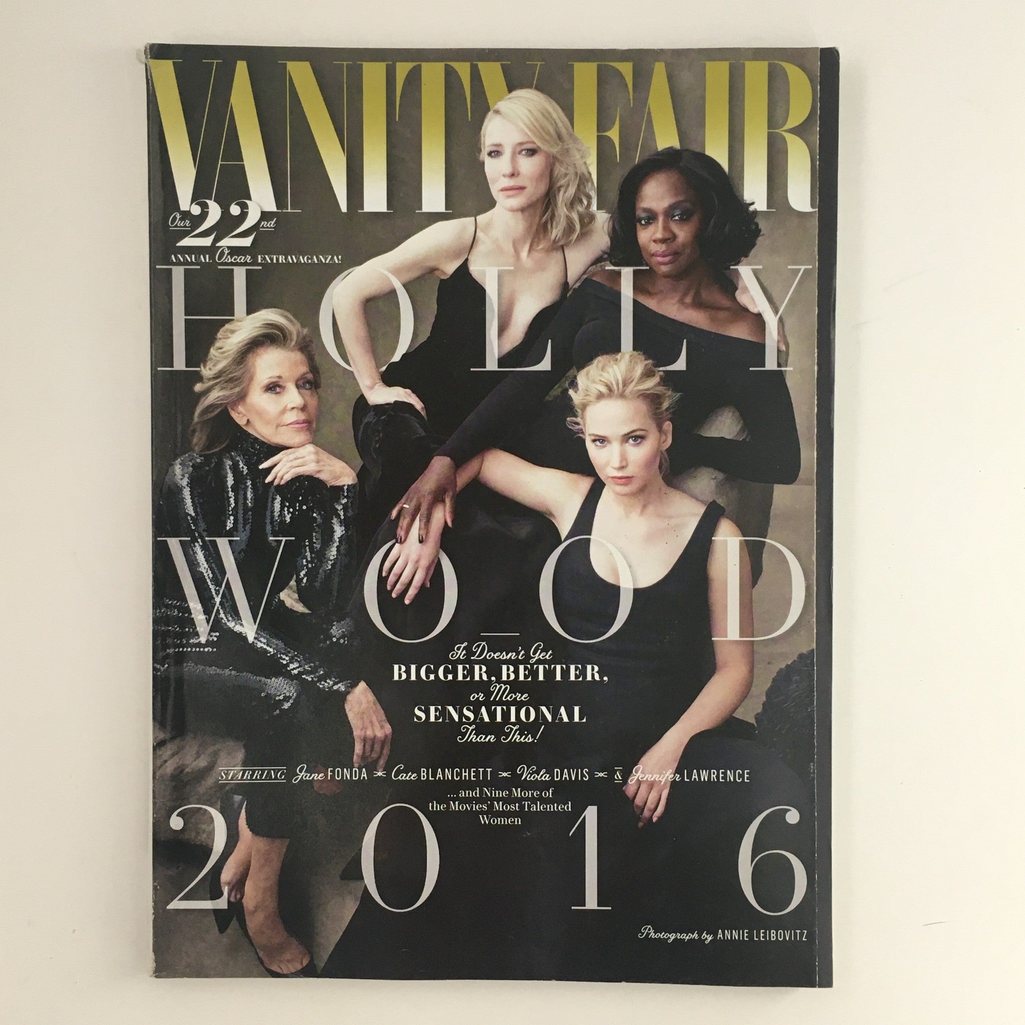 Vanity Fair Magazine 2016 Jane Fonda, Cate Blanchett & Viola Davis, No Label VG