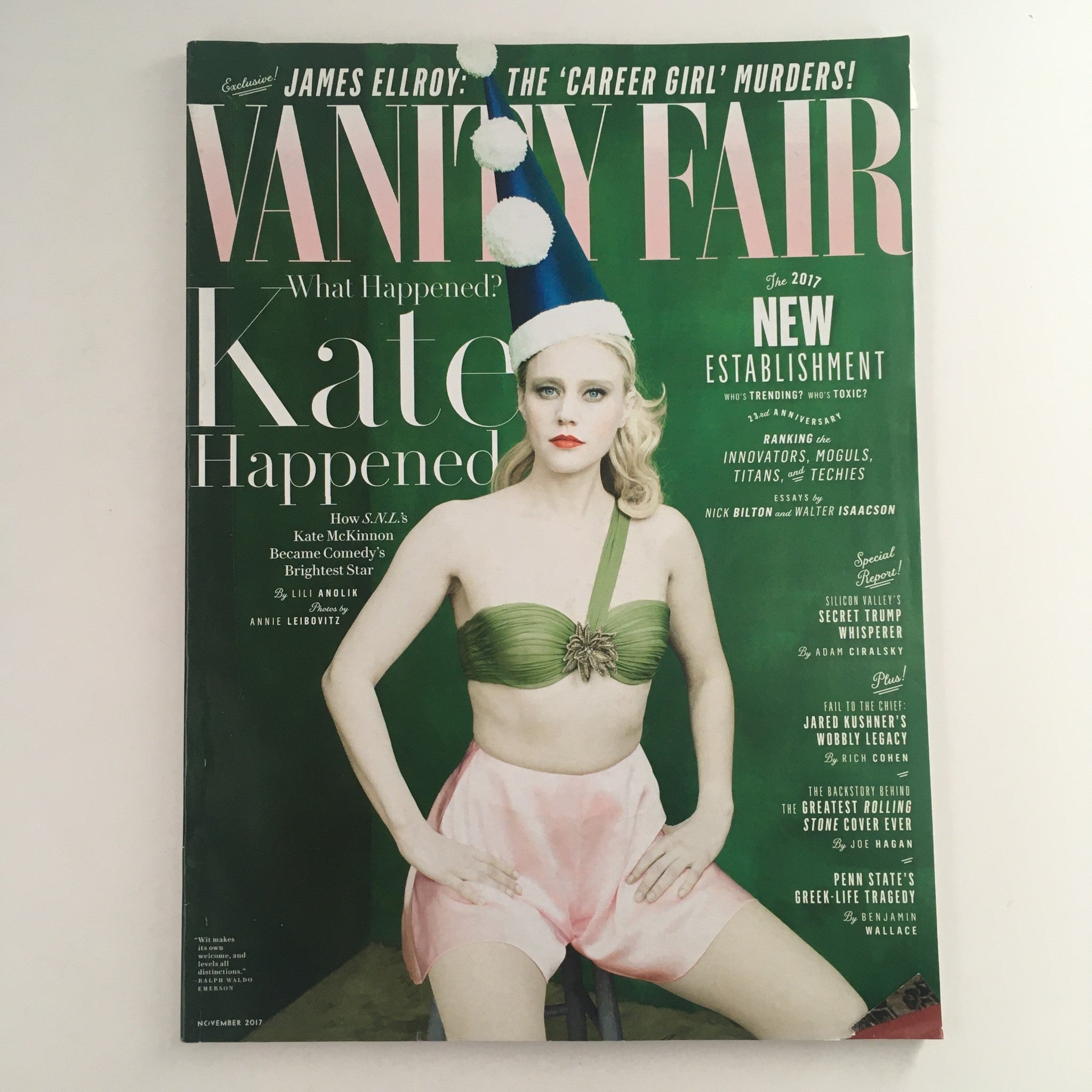 Vanity Fair Magazine November 2017 S.N.L.'s Comedian Kate McKinnon, No Label