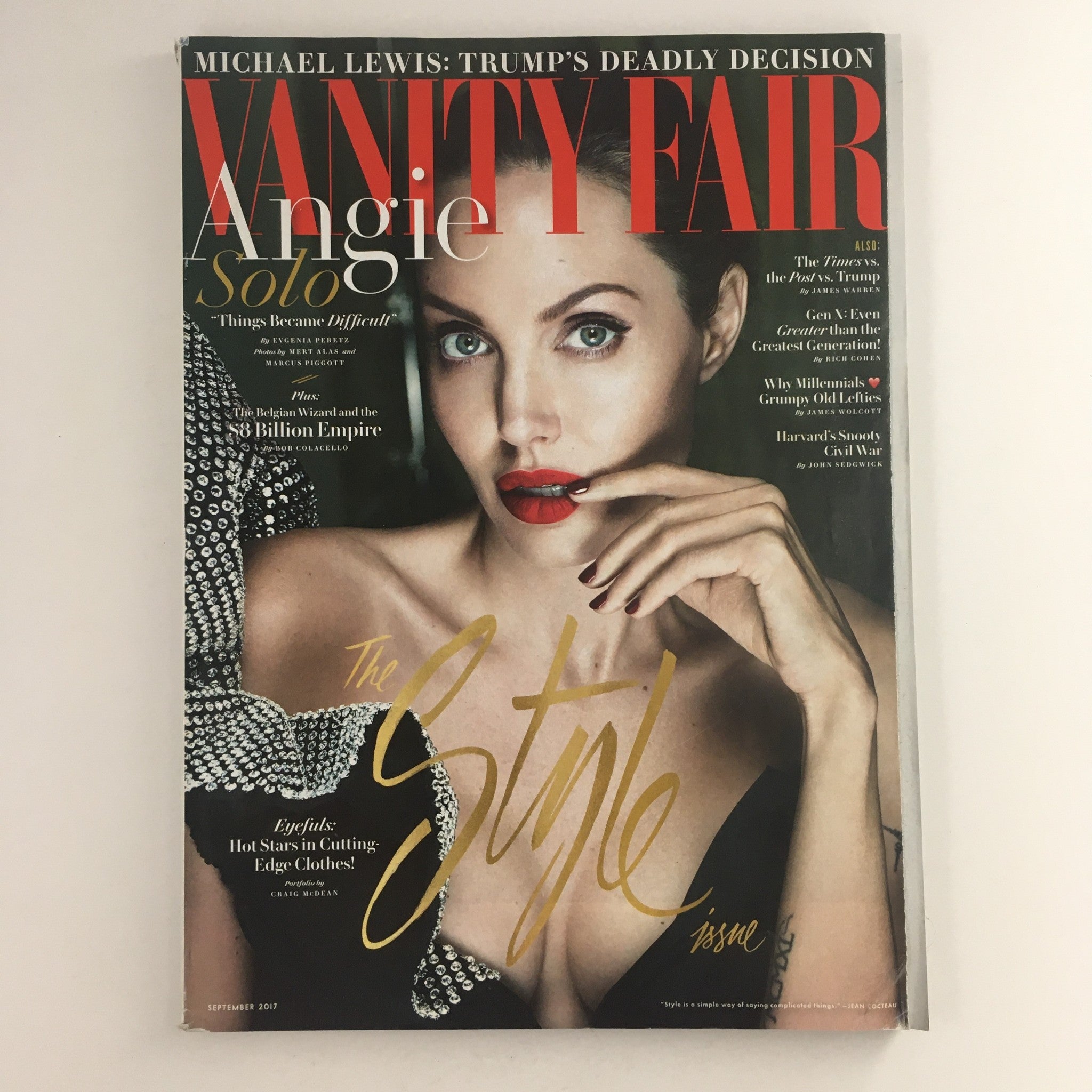 Vanity Fair Magazine September 2017 Angelina Jolie The Style Issue, No Label