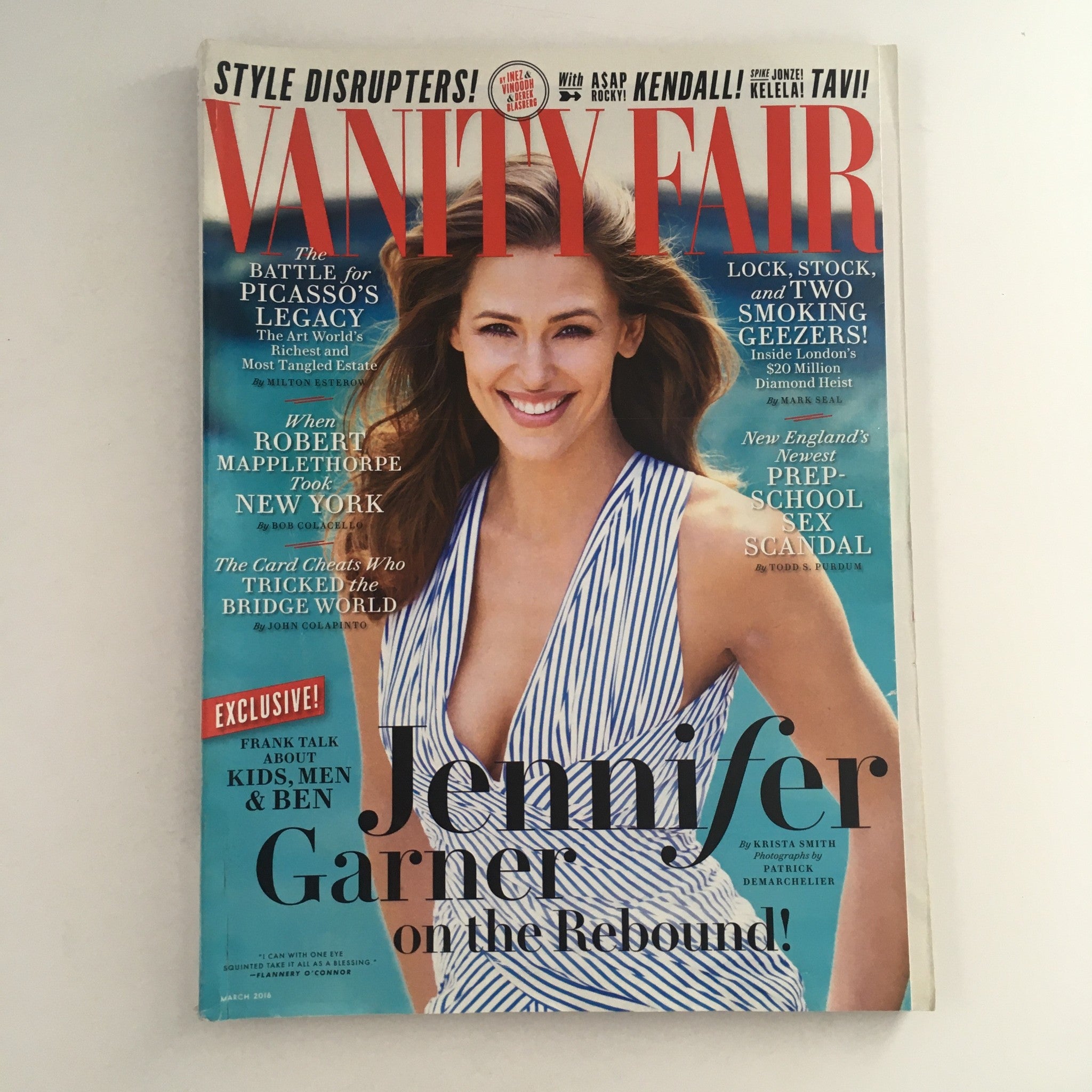 Vanity Fair Magazine March 2016 Jennifer Garner, Robert Mapplethorpe, No Label