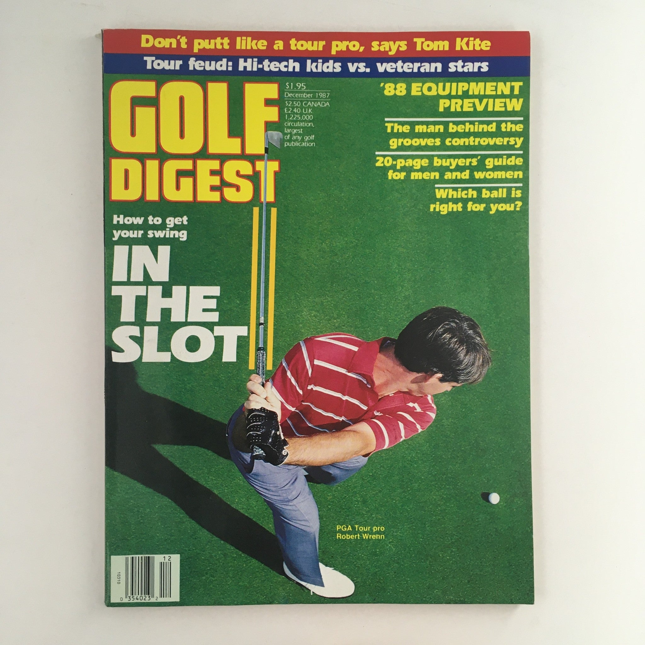 Golf Digest Magazine December 1987 PGA Tour Pro Robert Wrenn, No Label