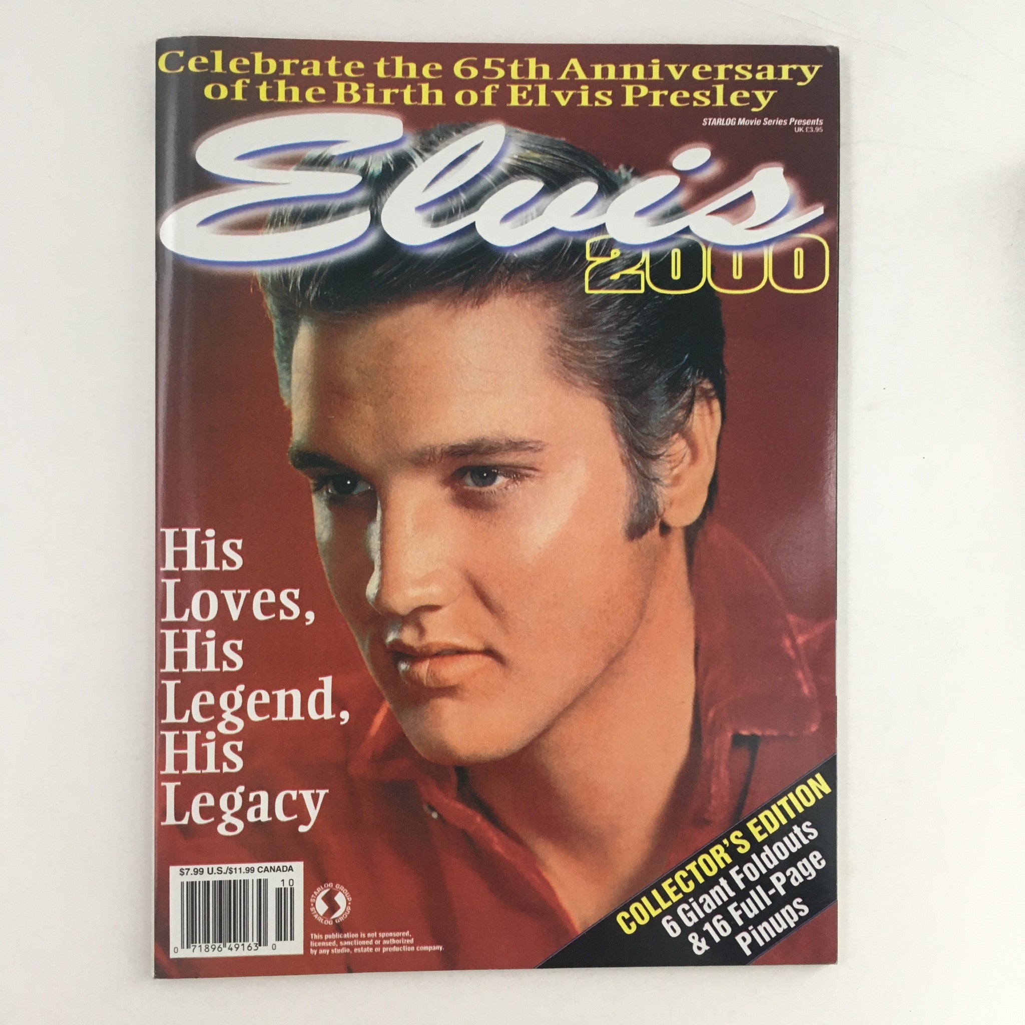 Starlog Movie Series Presents 2000 Elvis Presley Includes Poster Inside, VG