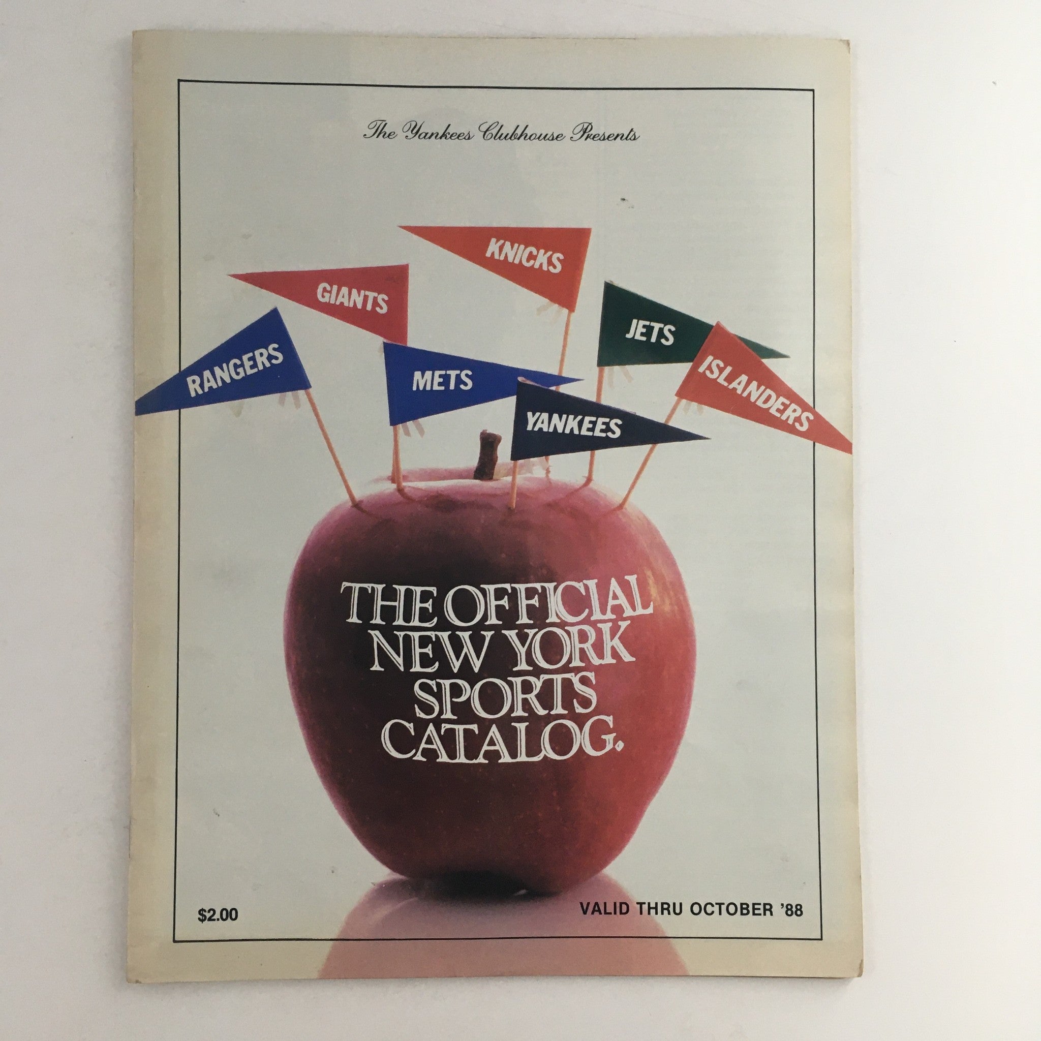 1988 The Yankees Clubhouse Presents The Official New York Sports Catalog