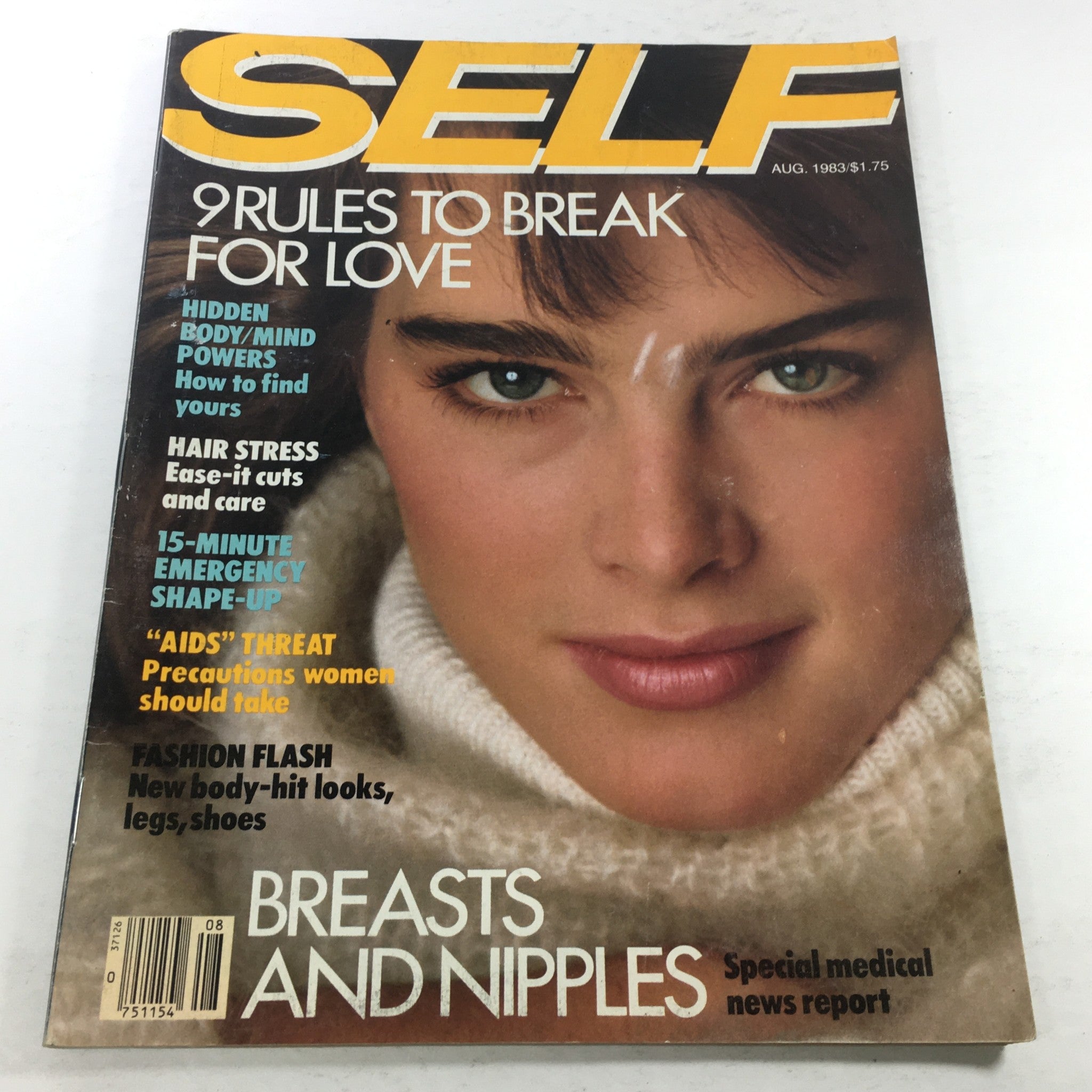 VTG Self Magazine: August 1983 - Brooke Shields Cover No Label/Newsstand