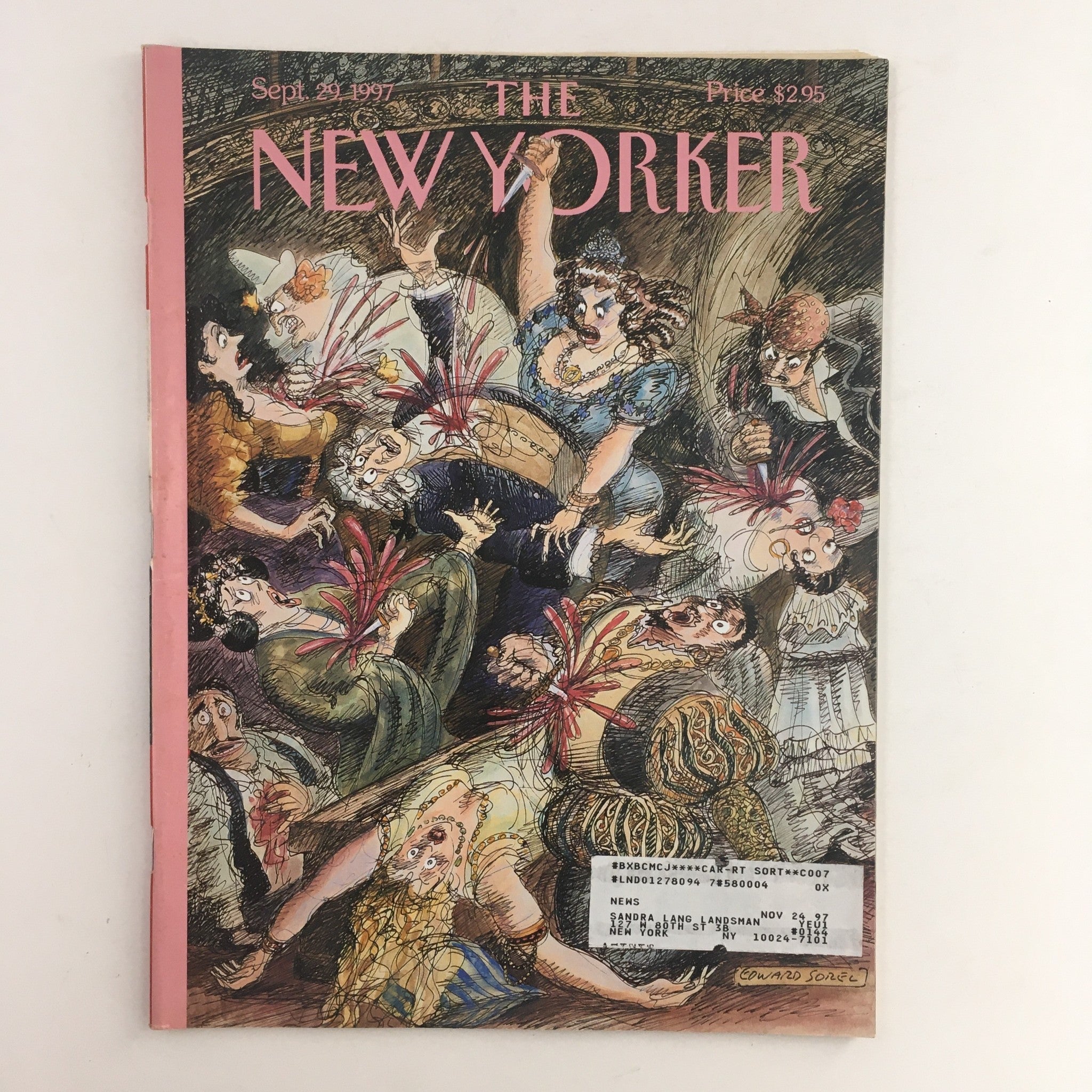 The New Yorker Full Magazine September 29 1997 Opening Night Edward Sorel VG