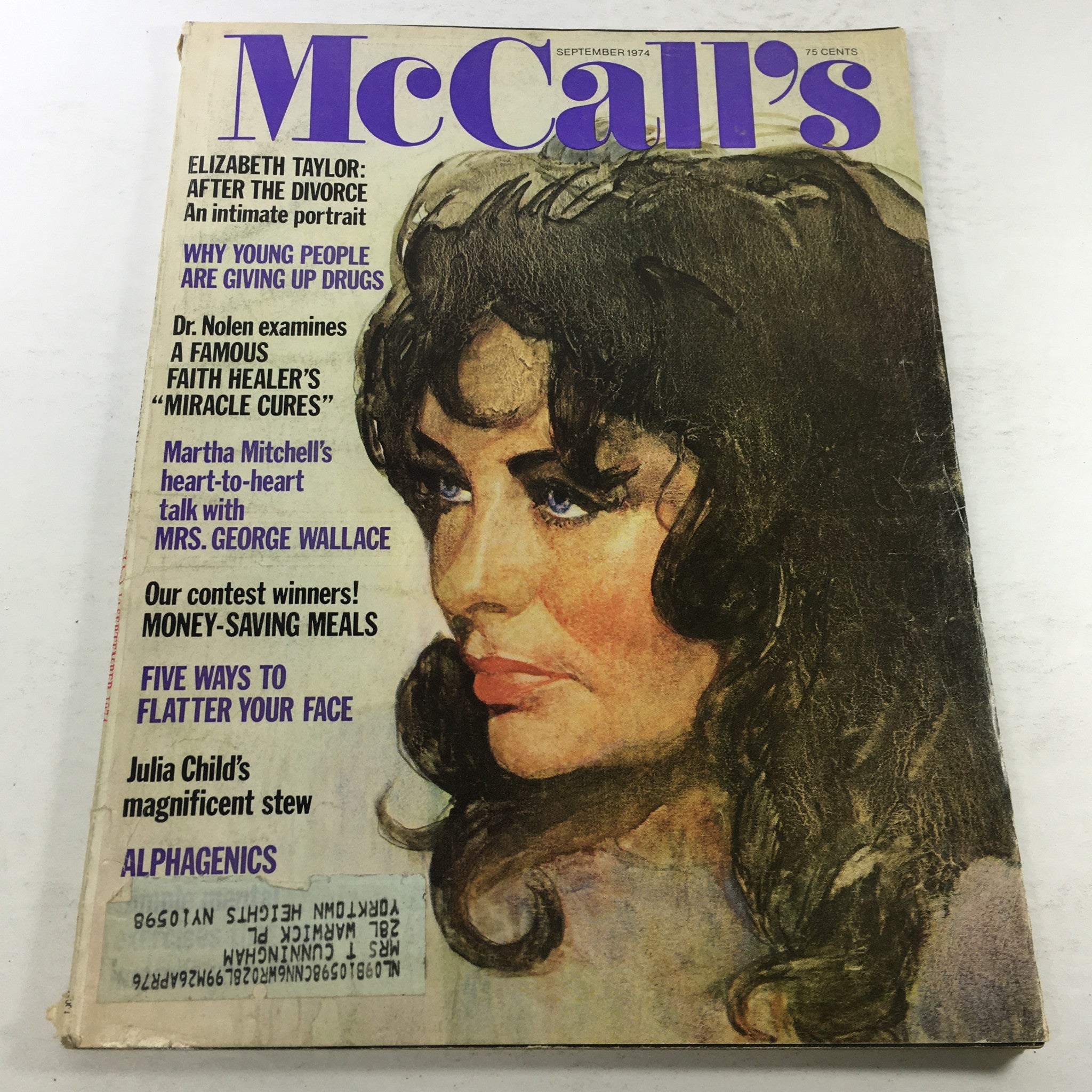 VTG McCall's Magazine: September 1974 - Elizabeth Taylor Cover feat. Julia Child