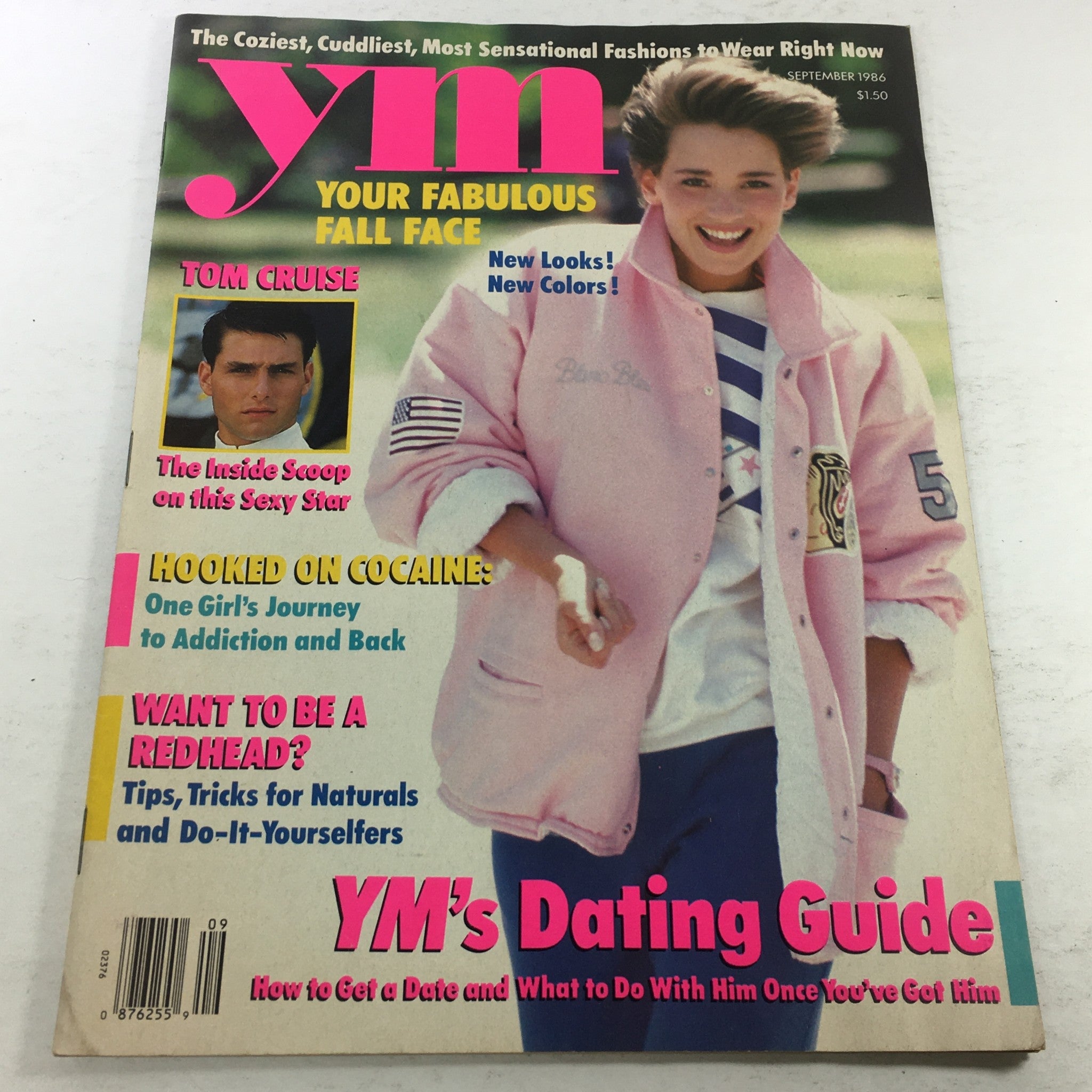 VTG YM Magazine: September 1986 - Feat. Tom Cruise Sexy Star No Label/Newsstand