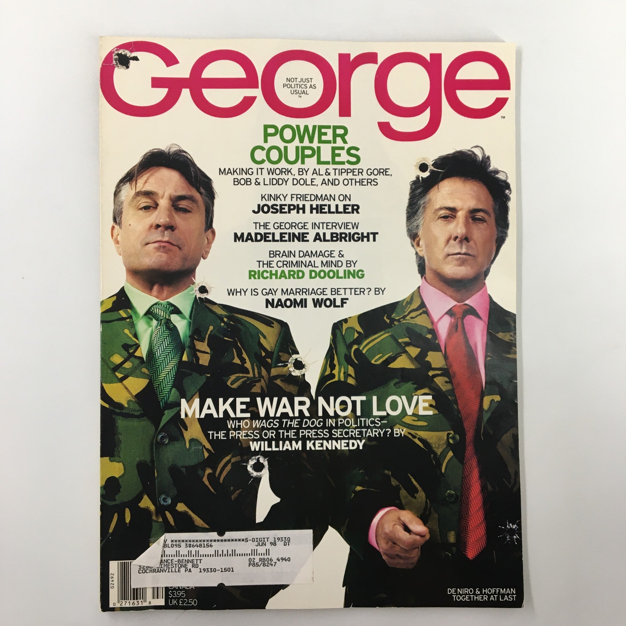 George Magazine February 1998 Robert De Niro and Philip Seymour Hoffman