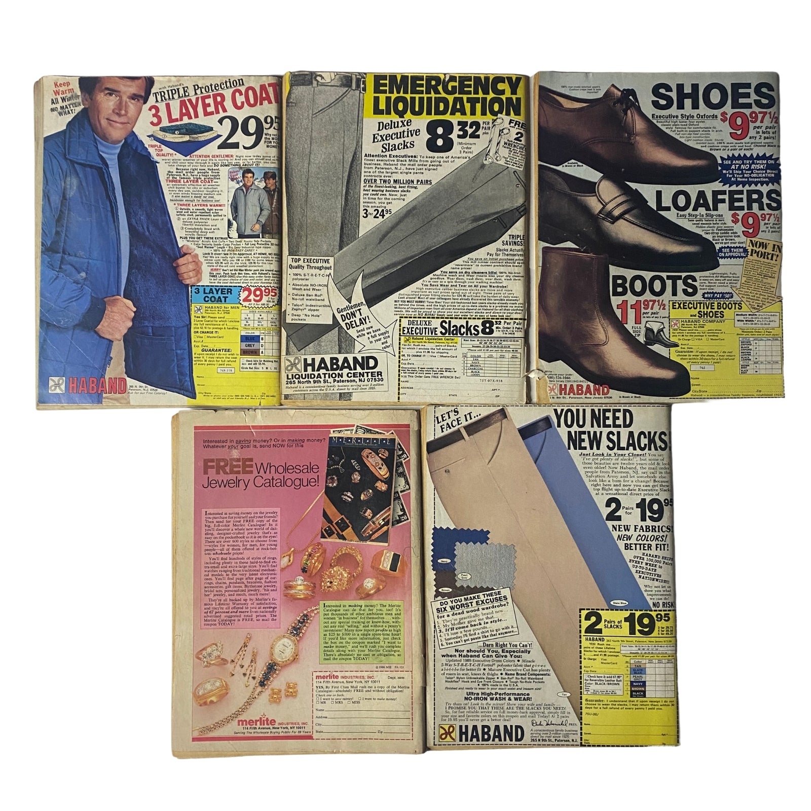 Lot of 5 1980s Official Detective and True Detective Magazine