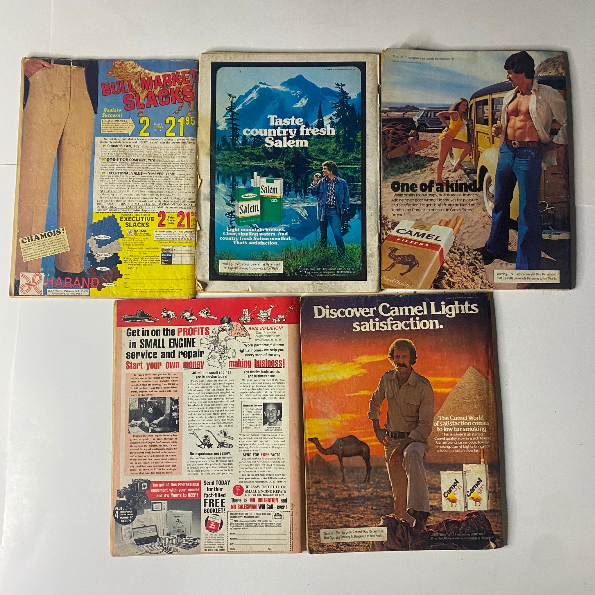 Lot of 5 1980s Inside Detective and Master Detective Magazine