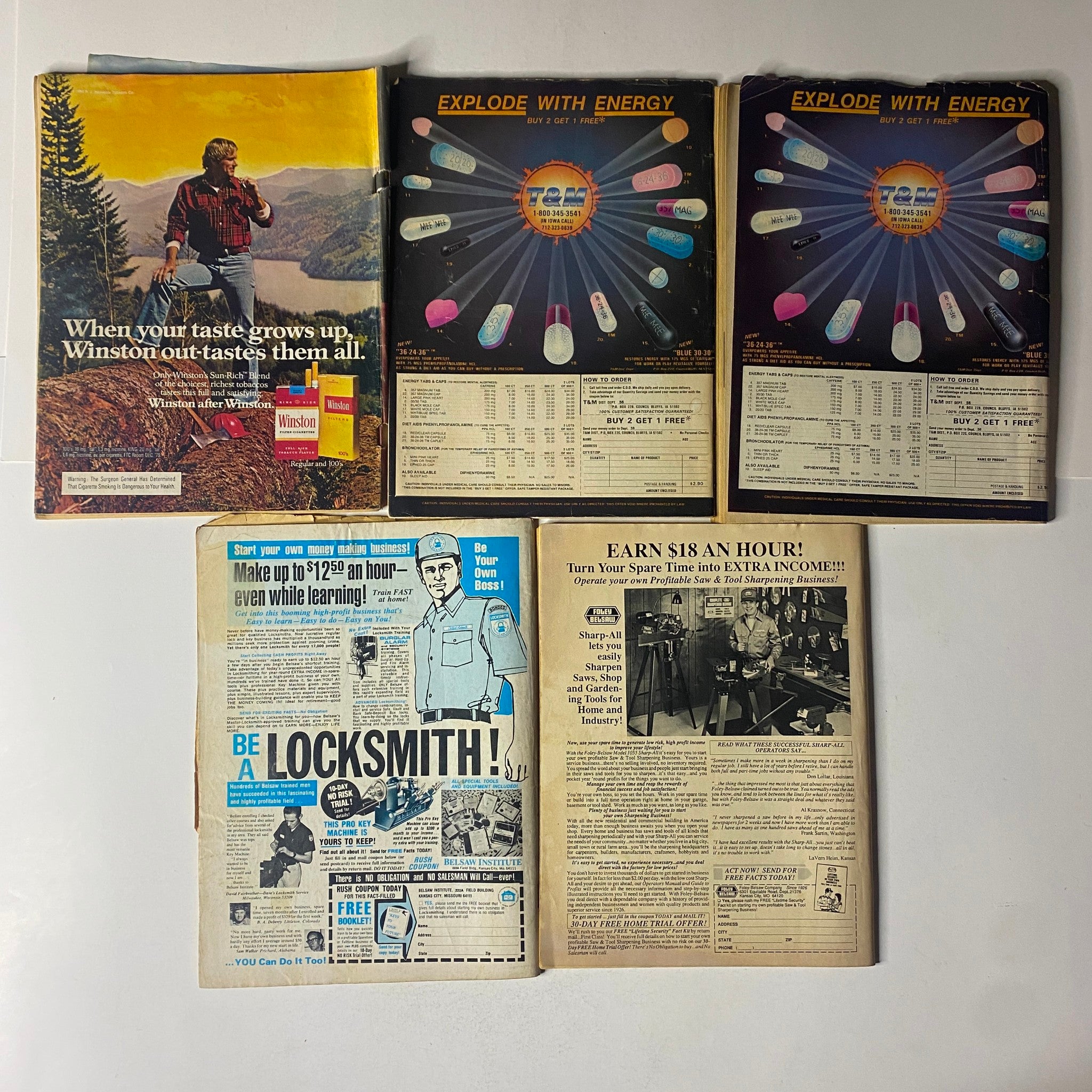Lot of 5 1980s-1990s Front Page Detective and True Detective Magazine OJ Simpson