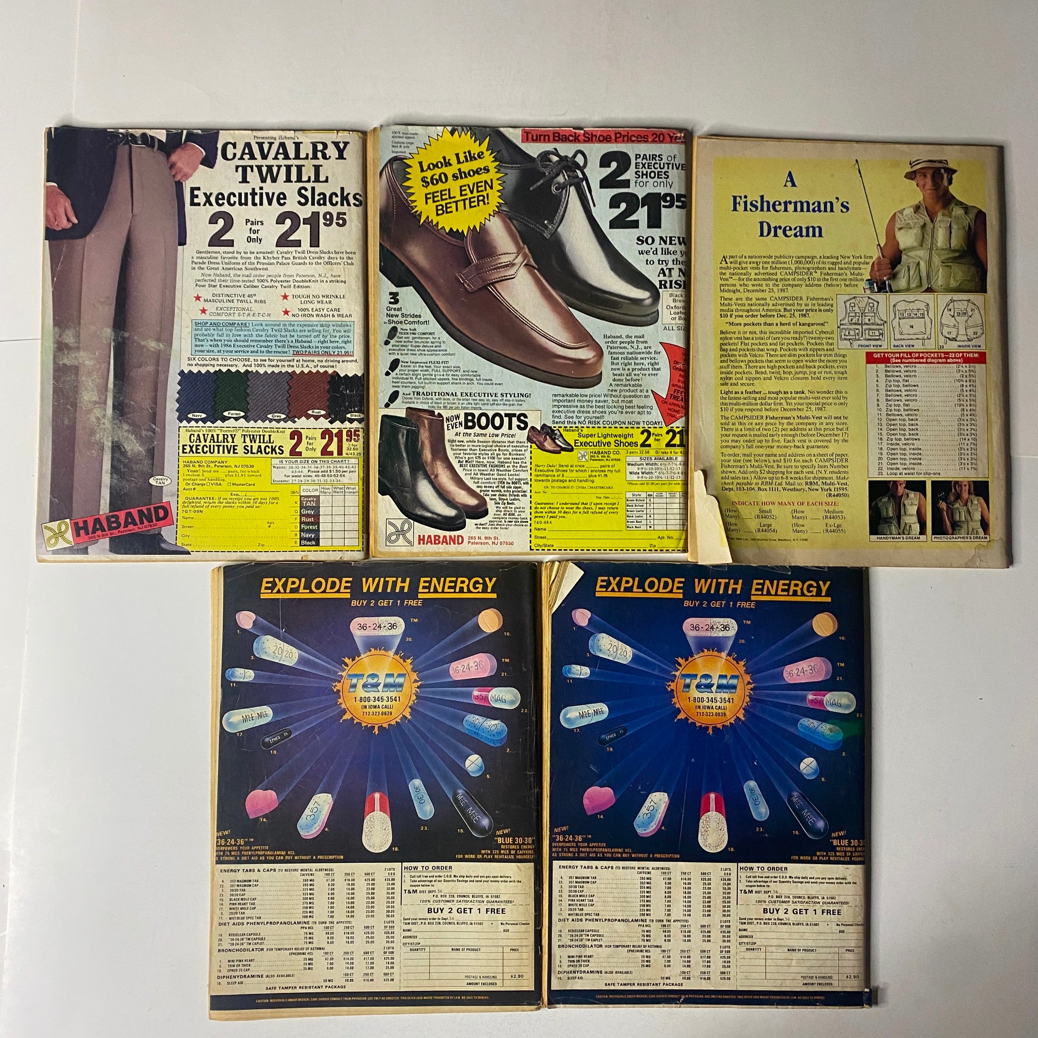 Lot of 5 1970s True Detective Magazines A True Crime Collection