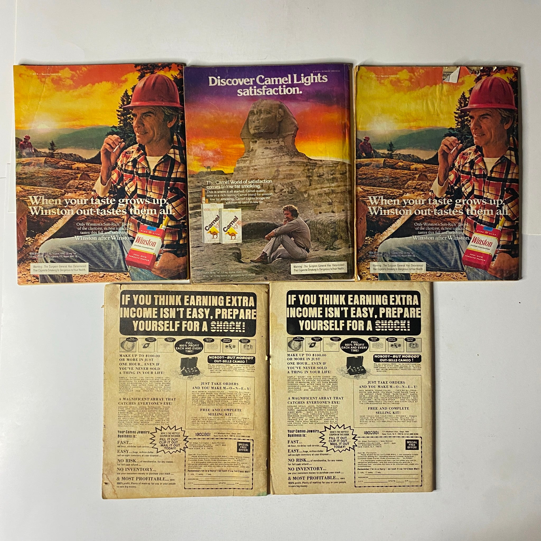 Lot of 5 1970s-1980s Inside Detective, True Detective, Detective Files Magazine