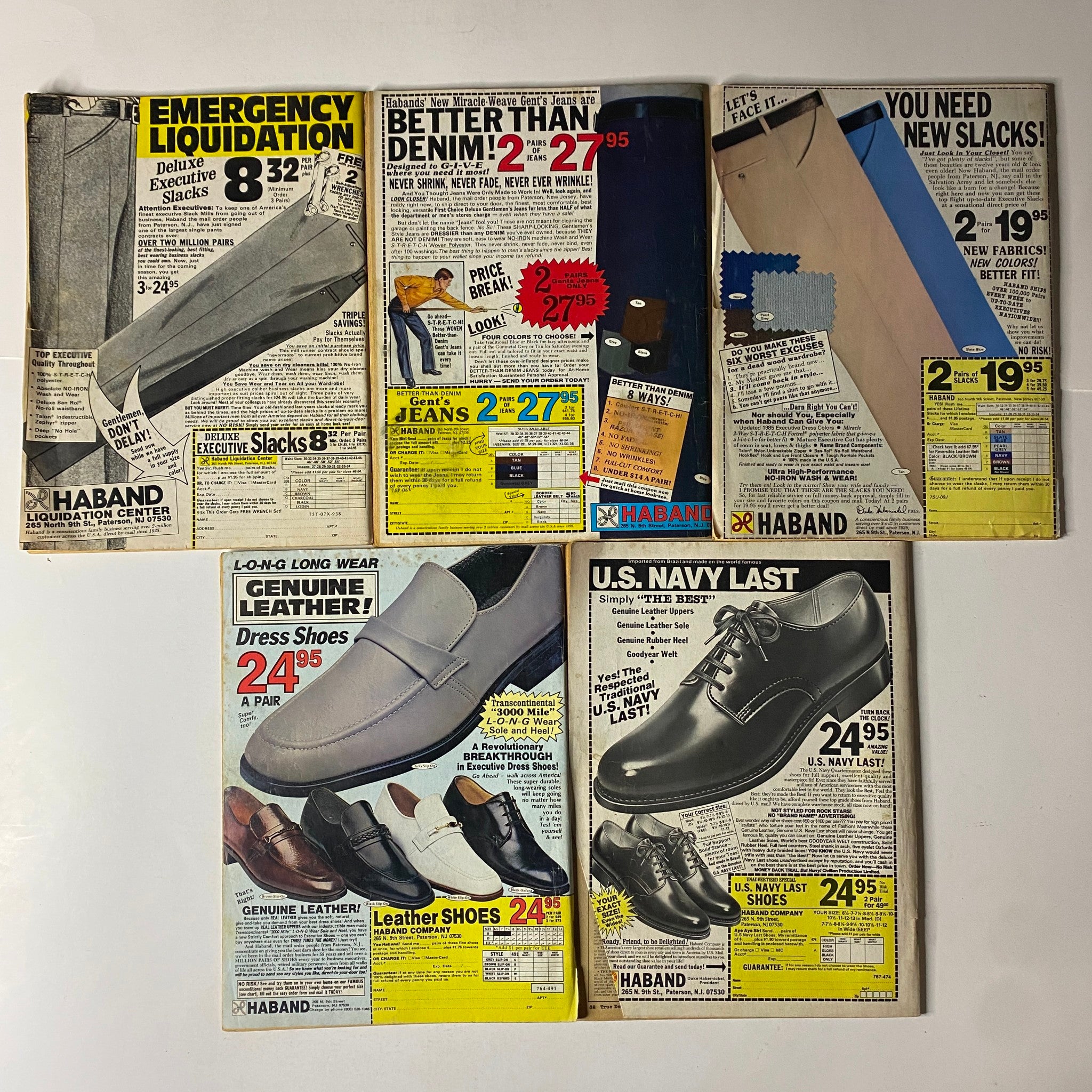 Lot of 5 1980s Master Detective and True Detective Crime Magazine