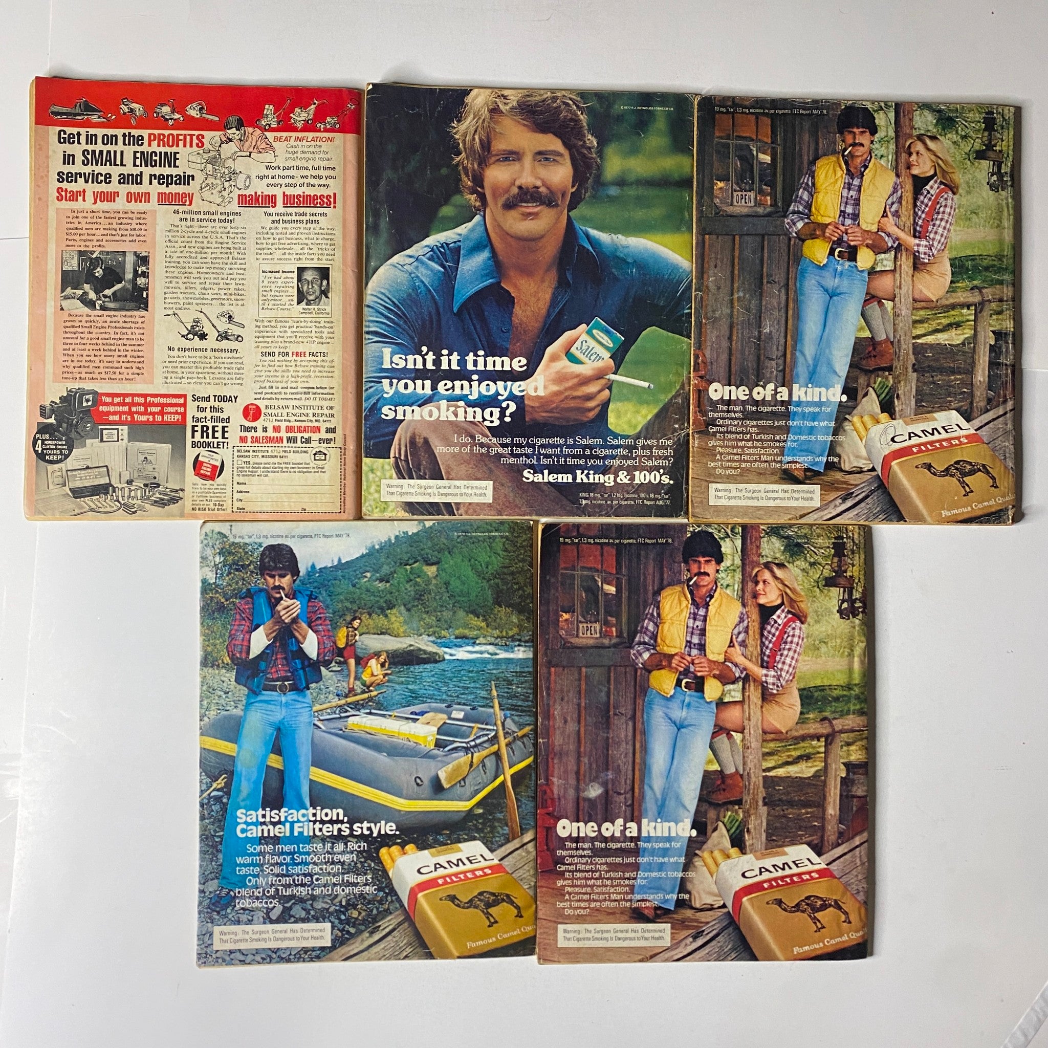 Lot of 5 1970s Front Page Detective Magazine