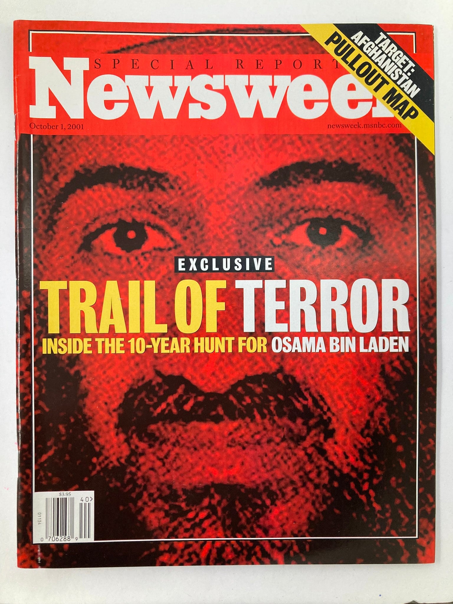 Newsweek Magazine October 1 2001 Osama bin Laden Trail of Terror VG No Label 911