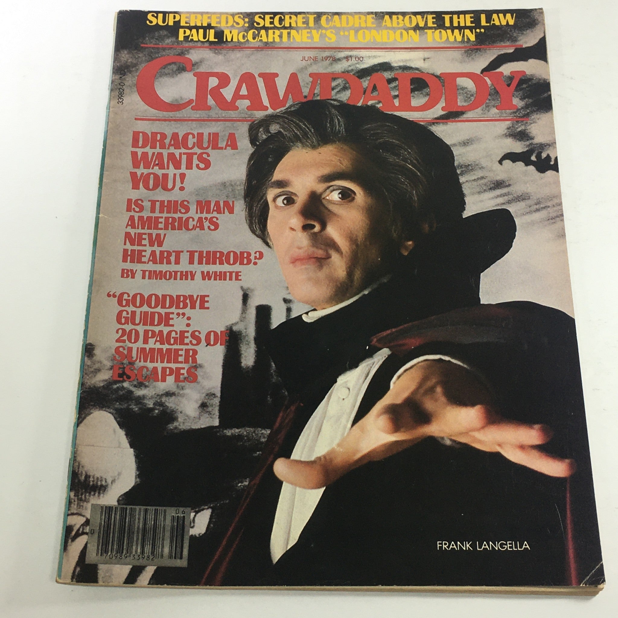 VTG Crawdaddy Magazine: June 1978 - Frank Langella as Dracula Cover No Label