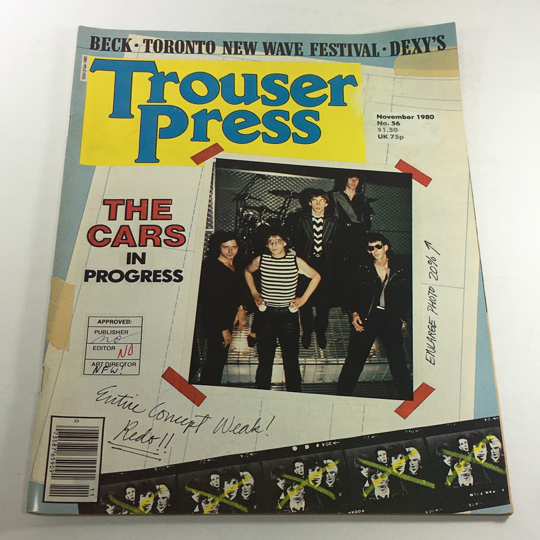 VTG Trouser Press Magazine: November 1980 - The Cars in Progress Front Cover