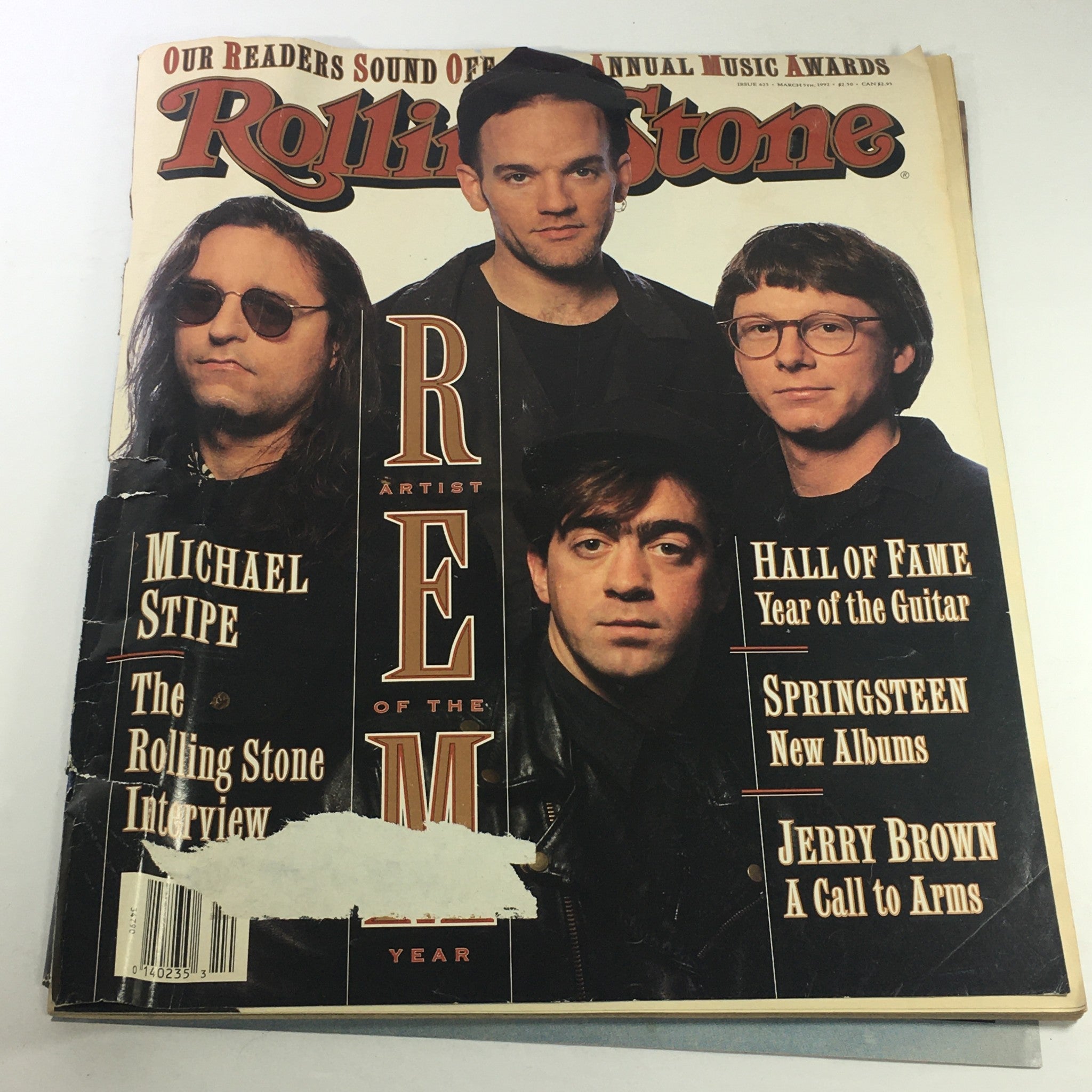 VTG Rolling Stone Magazine: March 5 1992 - Michael Stipe, REM & Jerry Brown