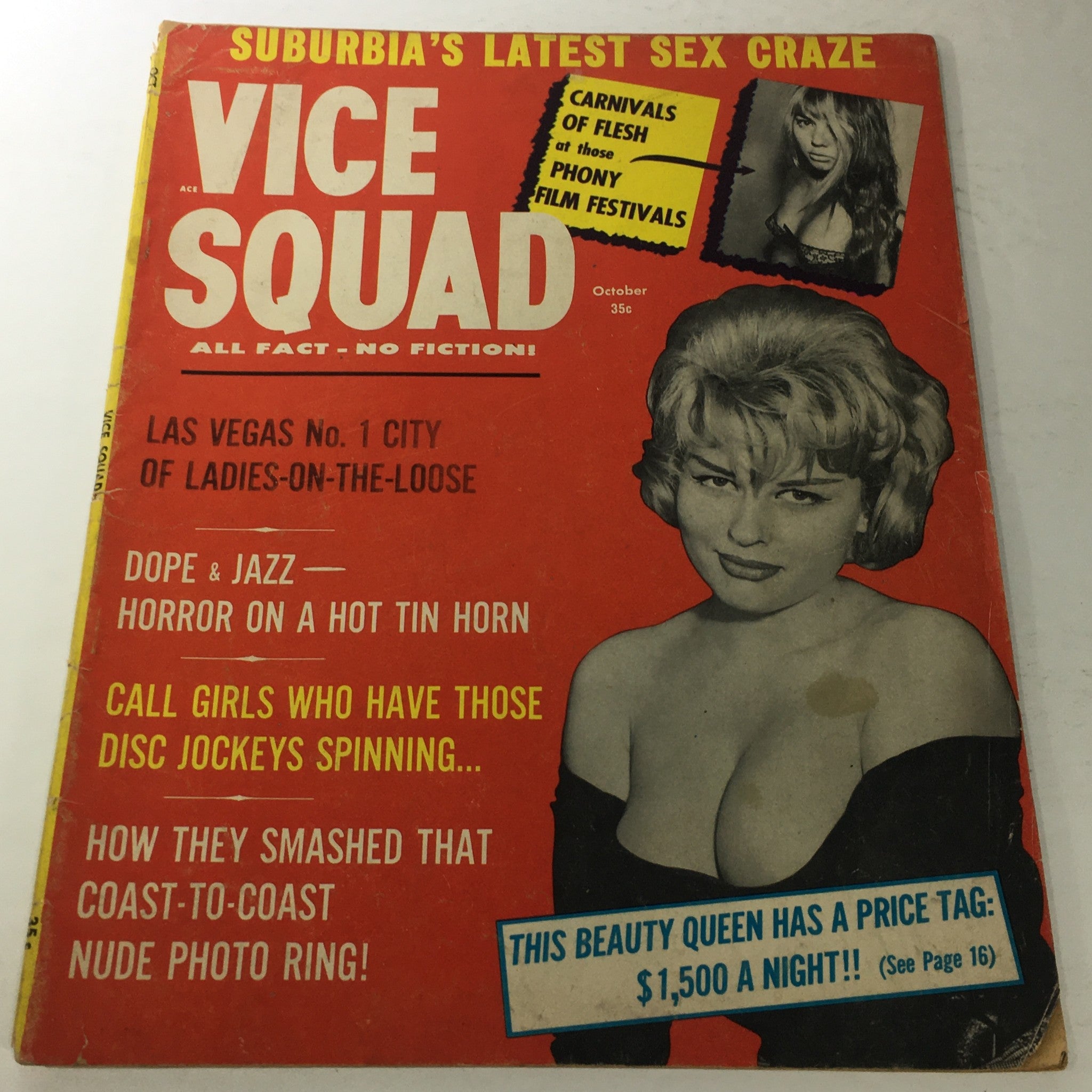 VTG Vice Squad Magazine: October 1961 Vol. 1 #5 - Ladies-On-The-Loose No Label