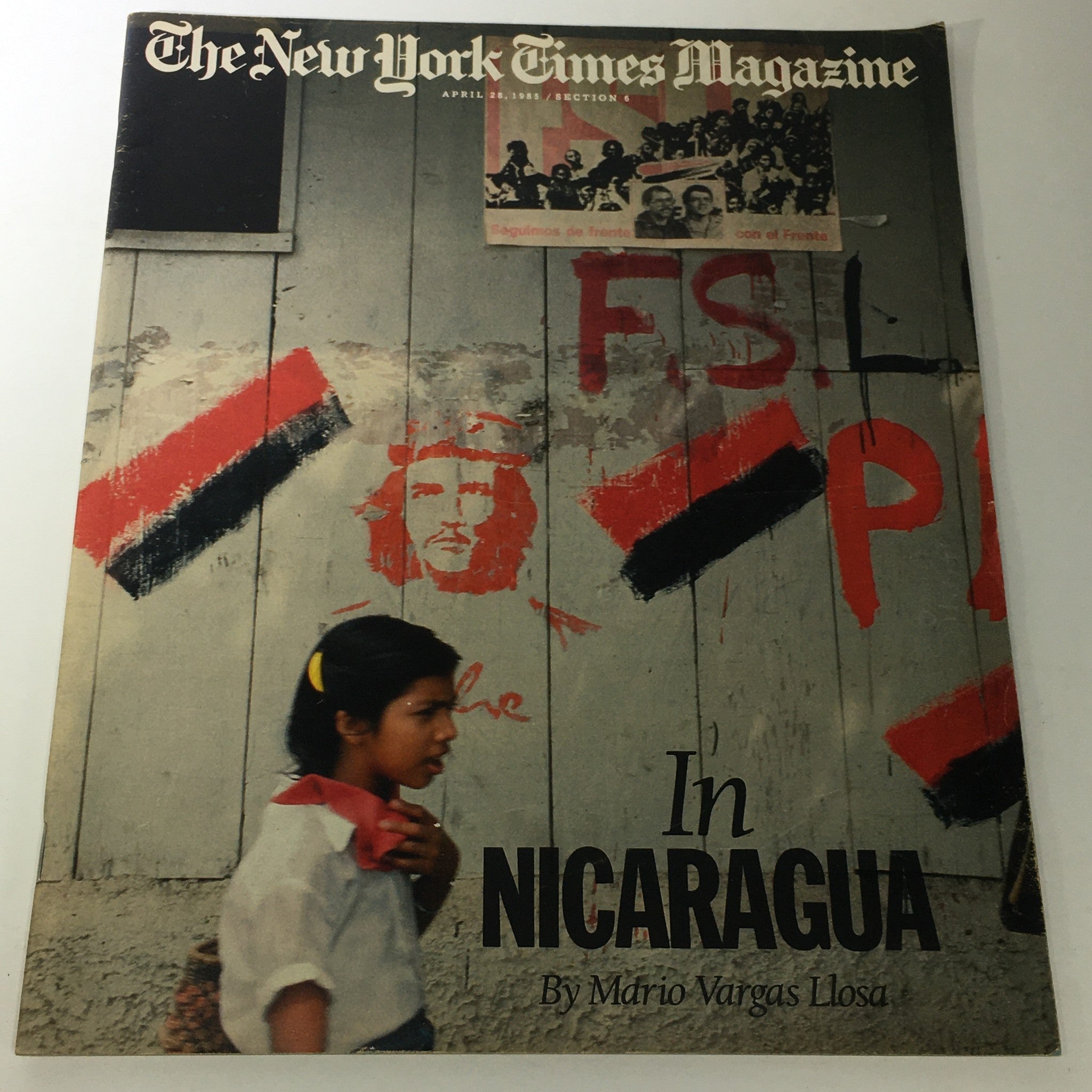 VTG The New York Times Magazine: April 28 1985 - In Nicaragua by Mario Vargas L.