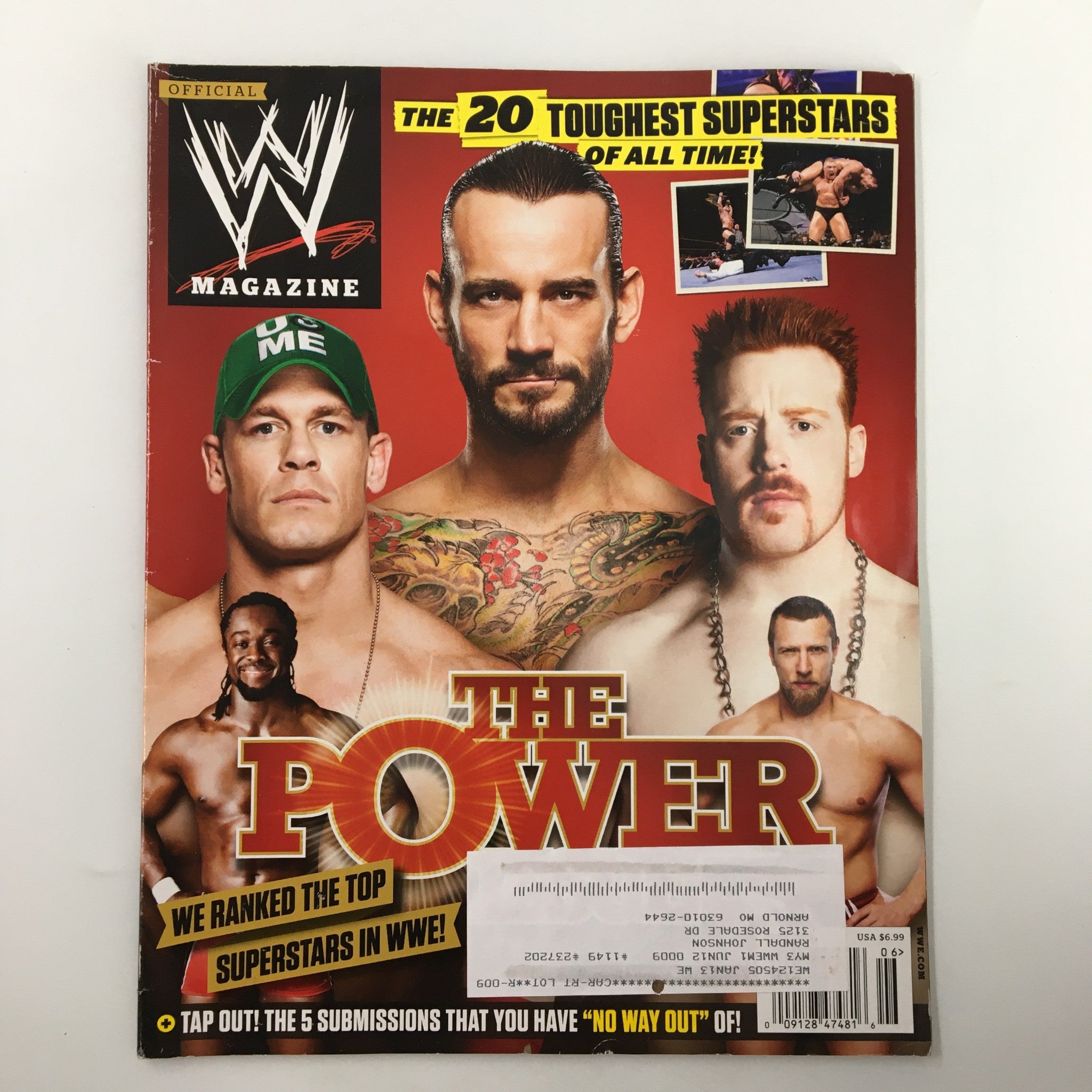 WWE Magazine June 2012 John Cena, CM Punk, Sheamus The Power Issue