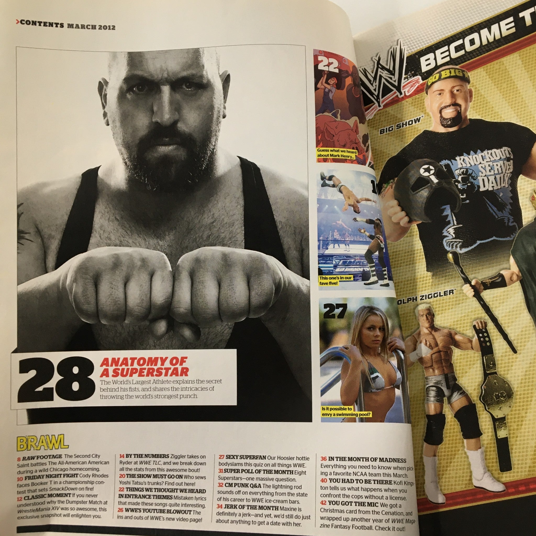 WWE Magazine March 2012 The Rock and The Big Show Anatomy of a Superstar