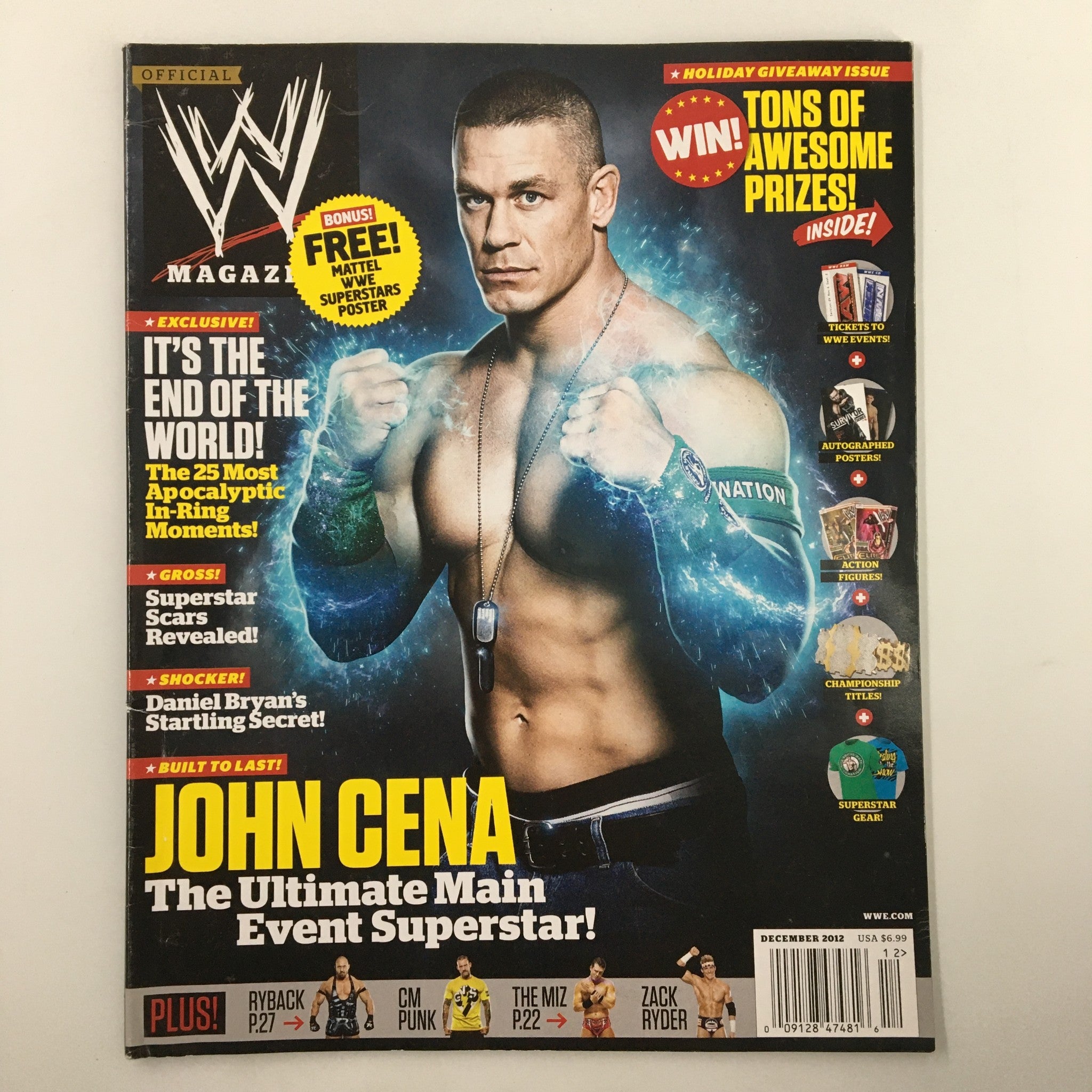 WWE Magazine December 2012 John Cena, Ryback, CM Punk, Zack Ryder No Label