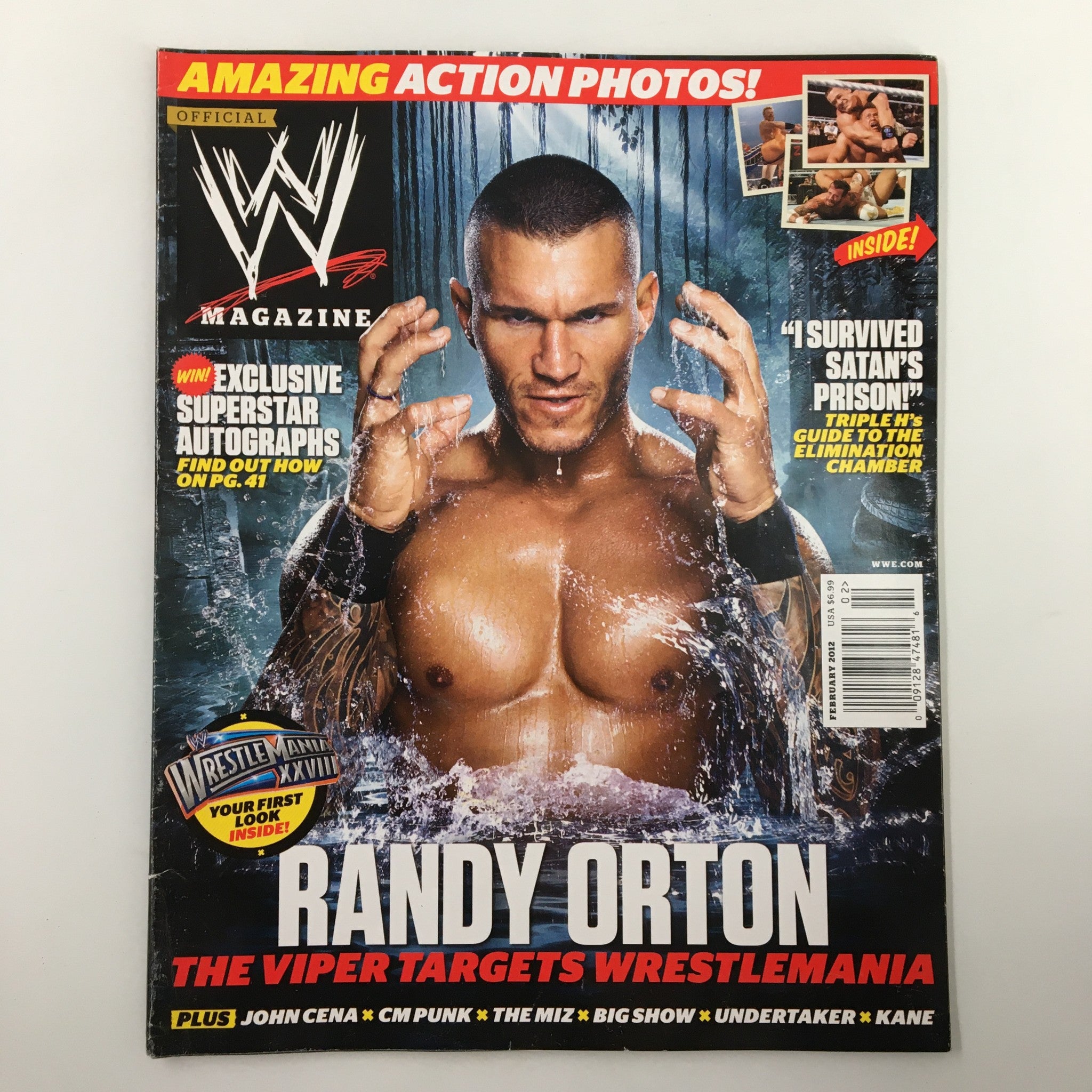 WWE Magazine February 2012 Randy Orton, John Cena, CM Punk, The Miz No Label