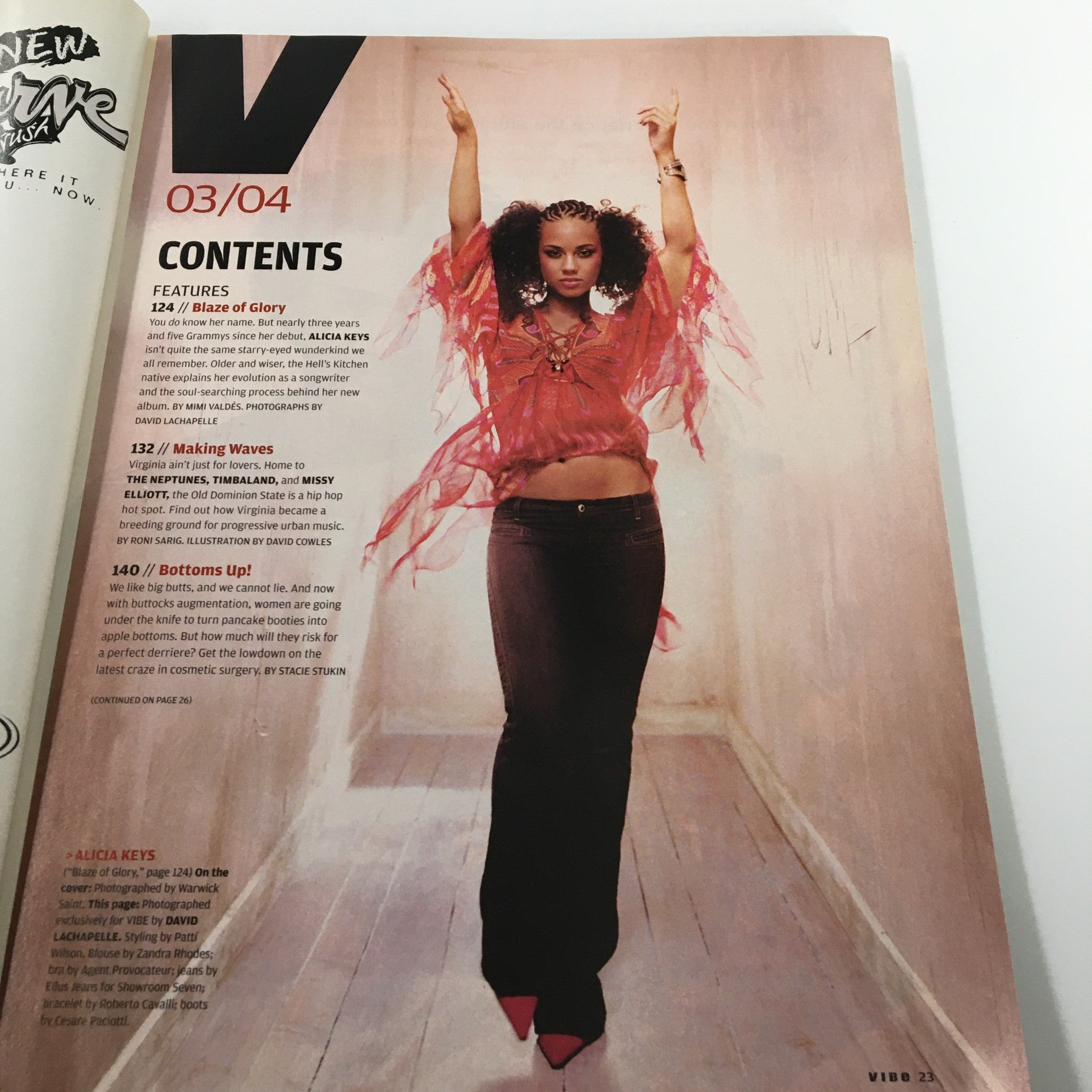 VIBE Magazine March 2004 Alicia Keys, The Neptunes, Timbaland & Missy Elliott