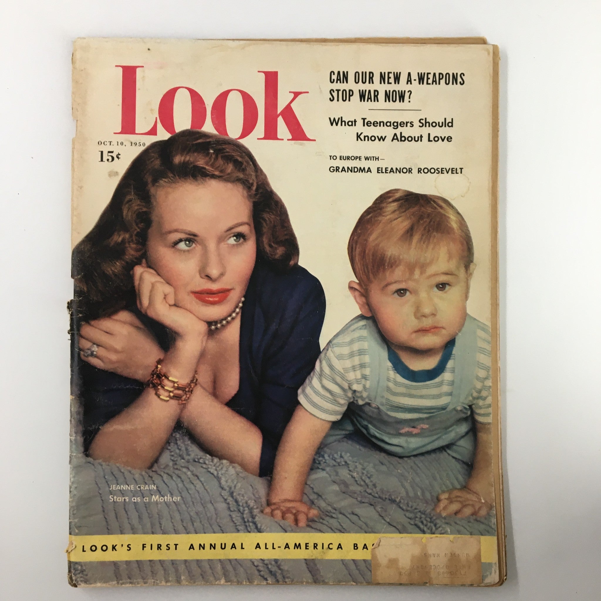 VTG Look Magazine October 10 1950 Jeanne Crain Stars as a Mother in Cover