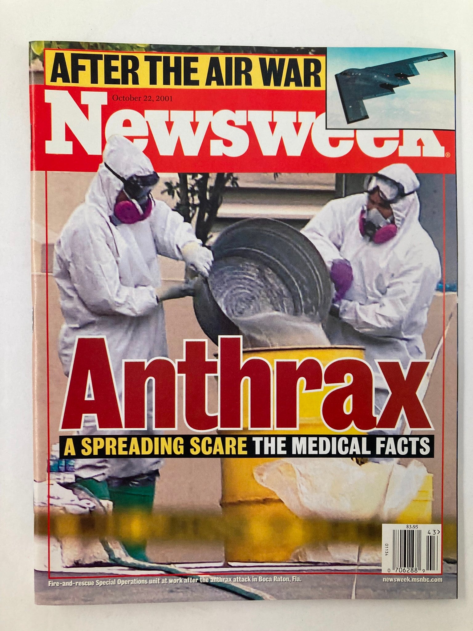 Newsweek Magazine October 22 2001 Anthrax A Spreading Scare No Label VG