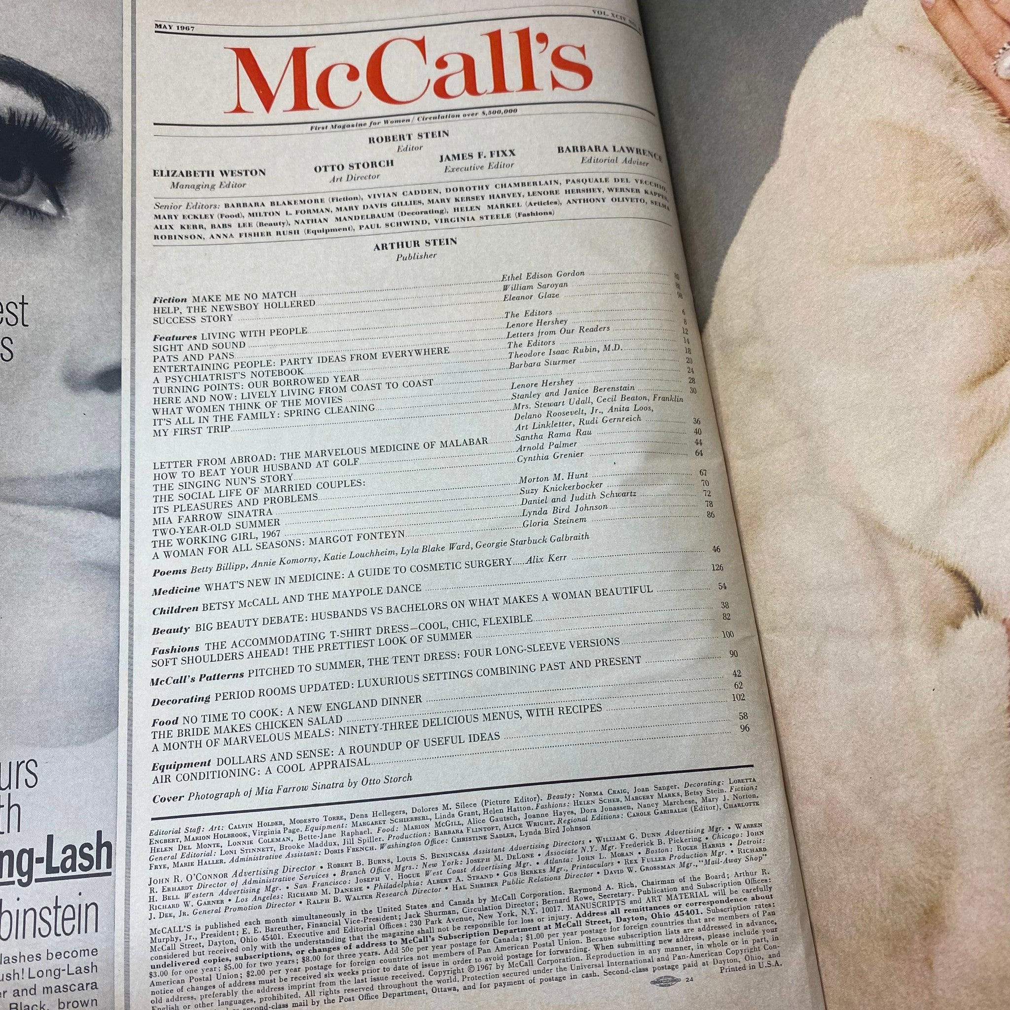 VTG McCall's Magazine May 1967 Mia Sinatra Talks About Her Husband & New Life