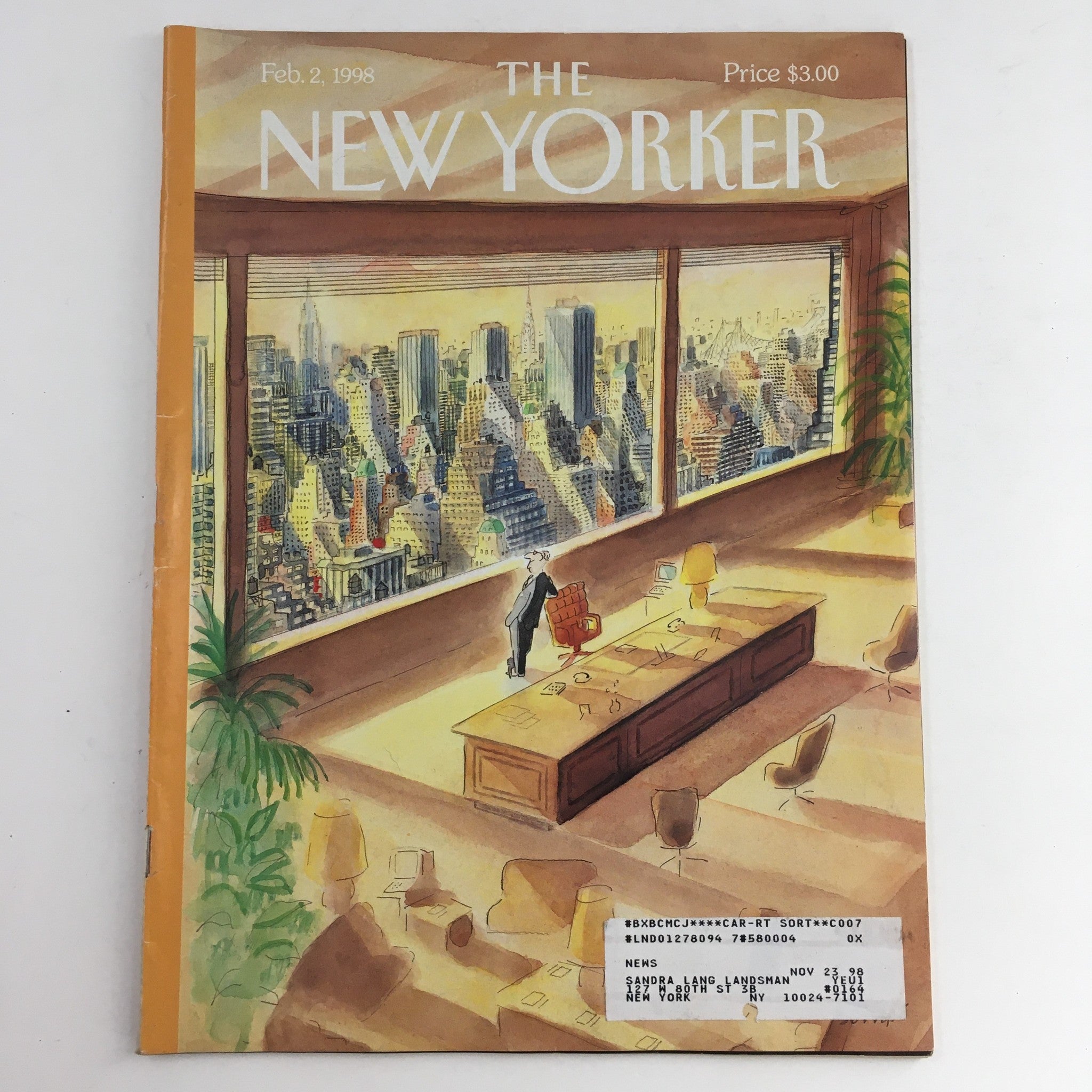 The New Yorker Full Magazine February 2 1998 Top Business Jean-Jacques Sempé VG