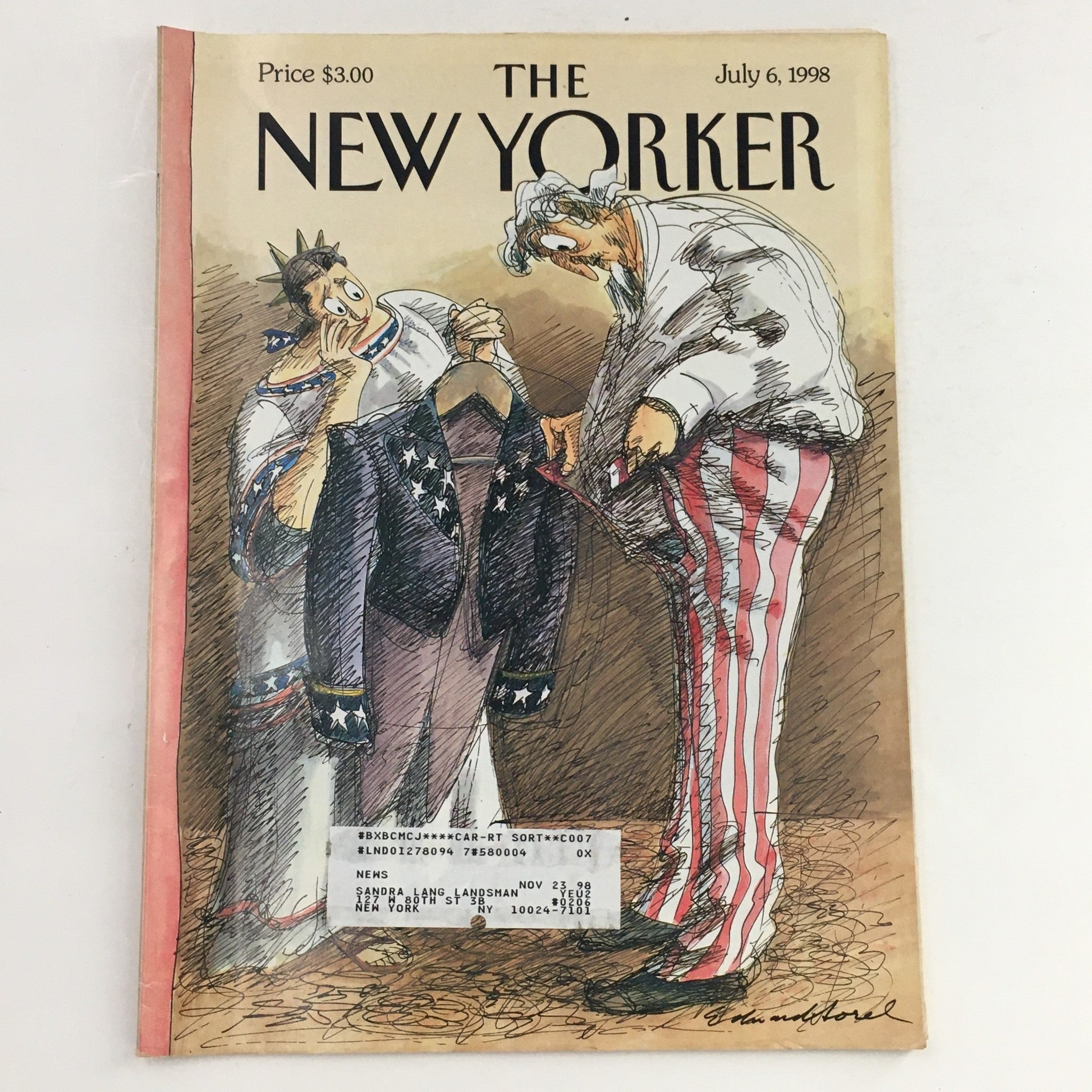 The New Yorker Full Magazine July 6 1998 Unexpected Surplus by Edward Sorel VG