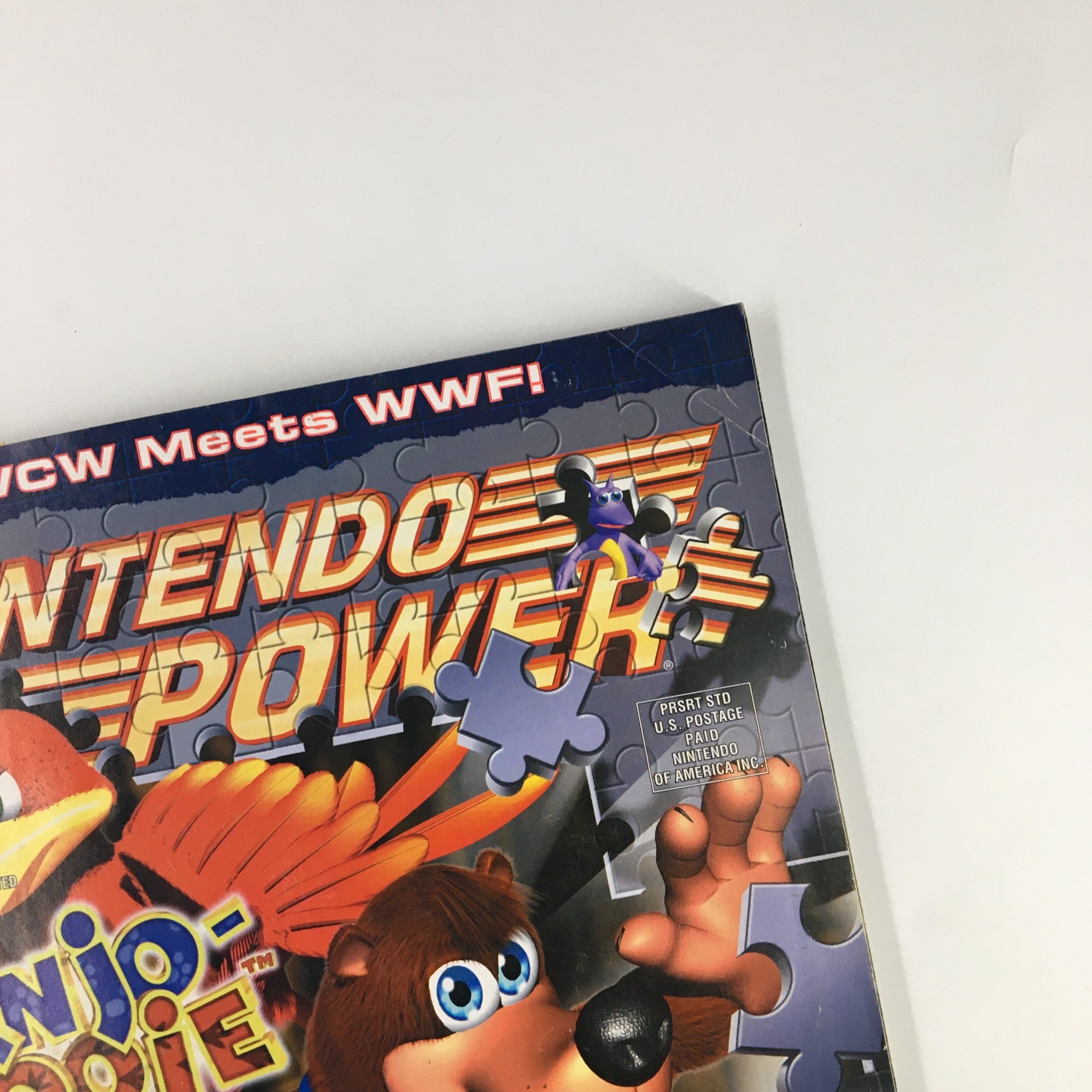 Top corner of the Nintendo Power Magazine Vol 139 December 2000, emphasizing the Banjo Tooie theme and magazine's vintage design.