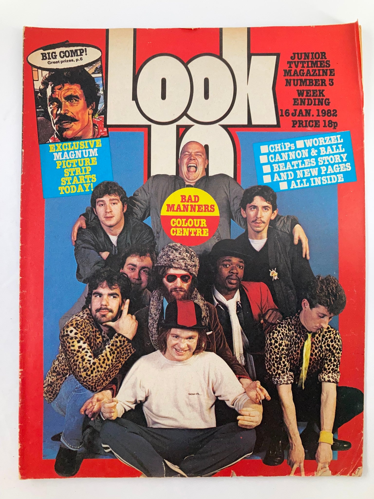 VTG Lookin Magazine January 16 1982 #3 Bad Manners, Chips & Worzel No Label